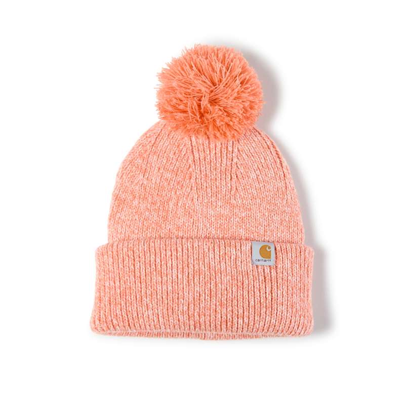 Carhartt  Dusty Cedar Women's Knit Pom-Pom Cuffed Beanie