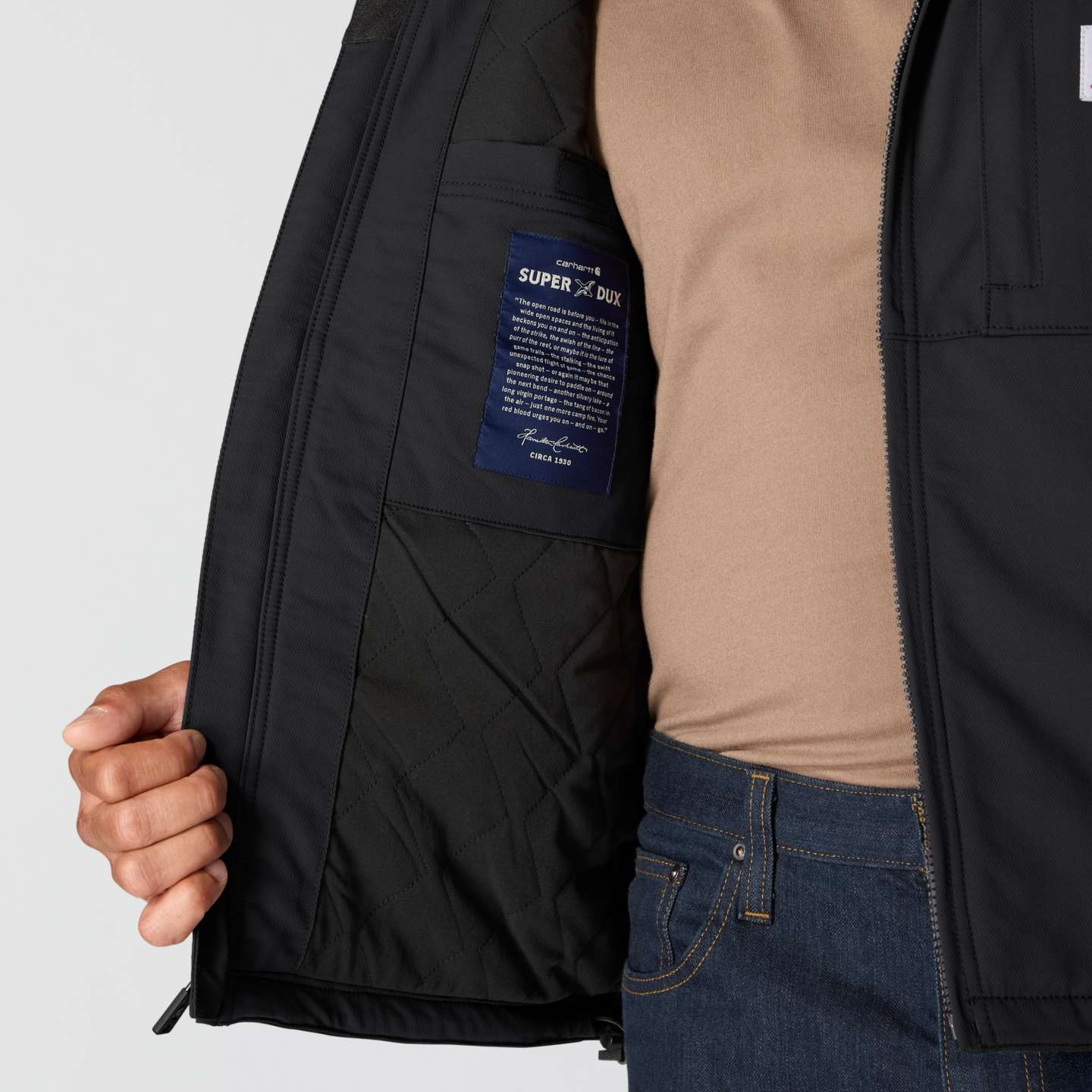 Мужская куртка Carhartt Camden Cryder, цвет: Чёрный — фото 4