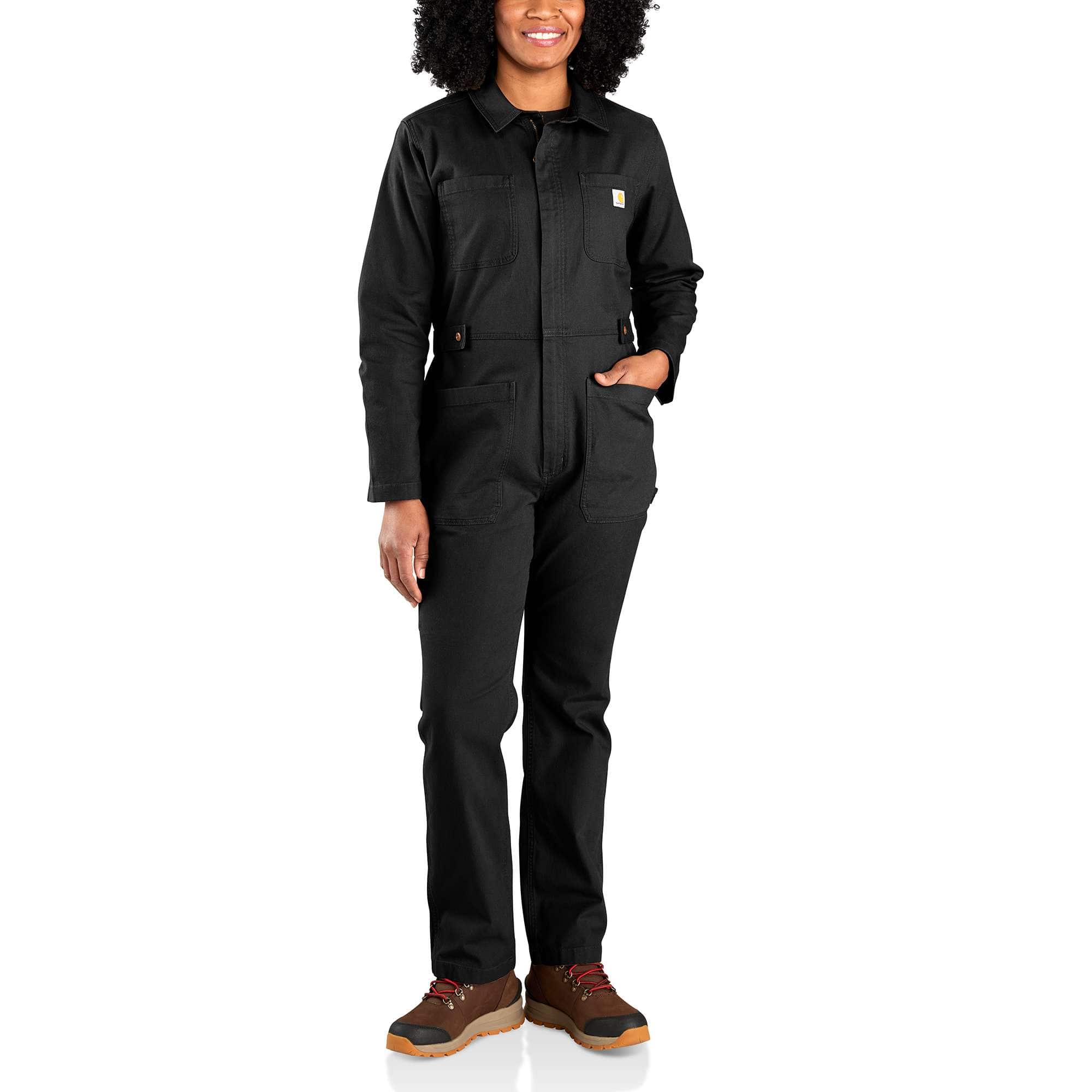 Insulated workwear overalls for the win. The fit on these Carhartt quilt  lined women's bibs is actually quite flattering. The 3M thin