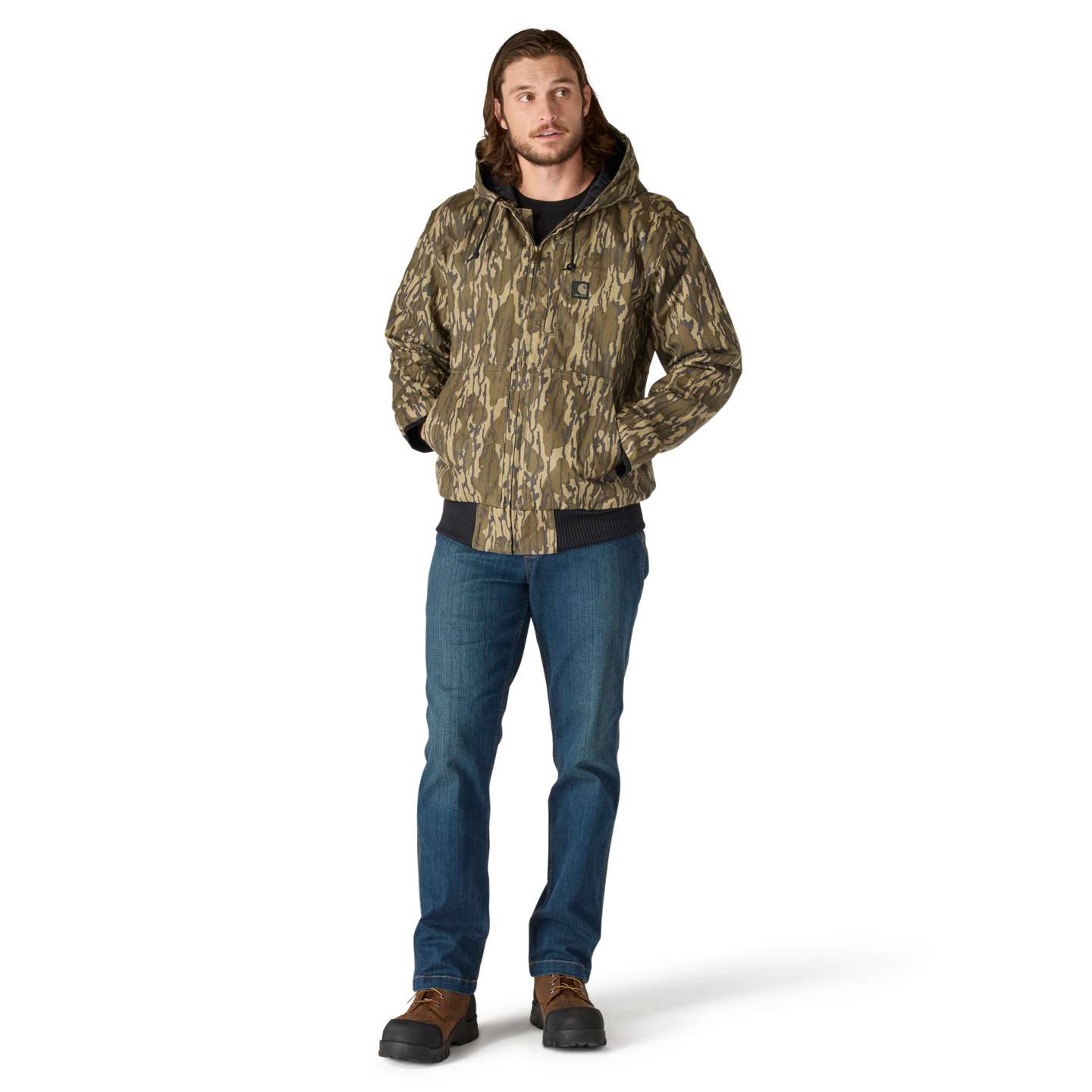 Мужская куртка Carhartt Rugged Flex Duck Camo Active Jac, цвет: Камуфляжный — фото 3