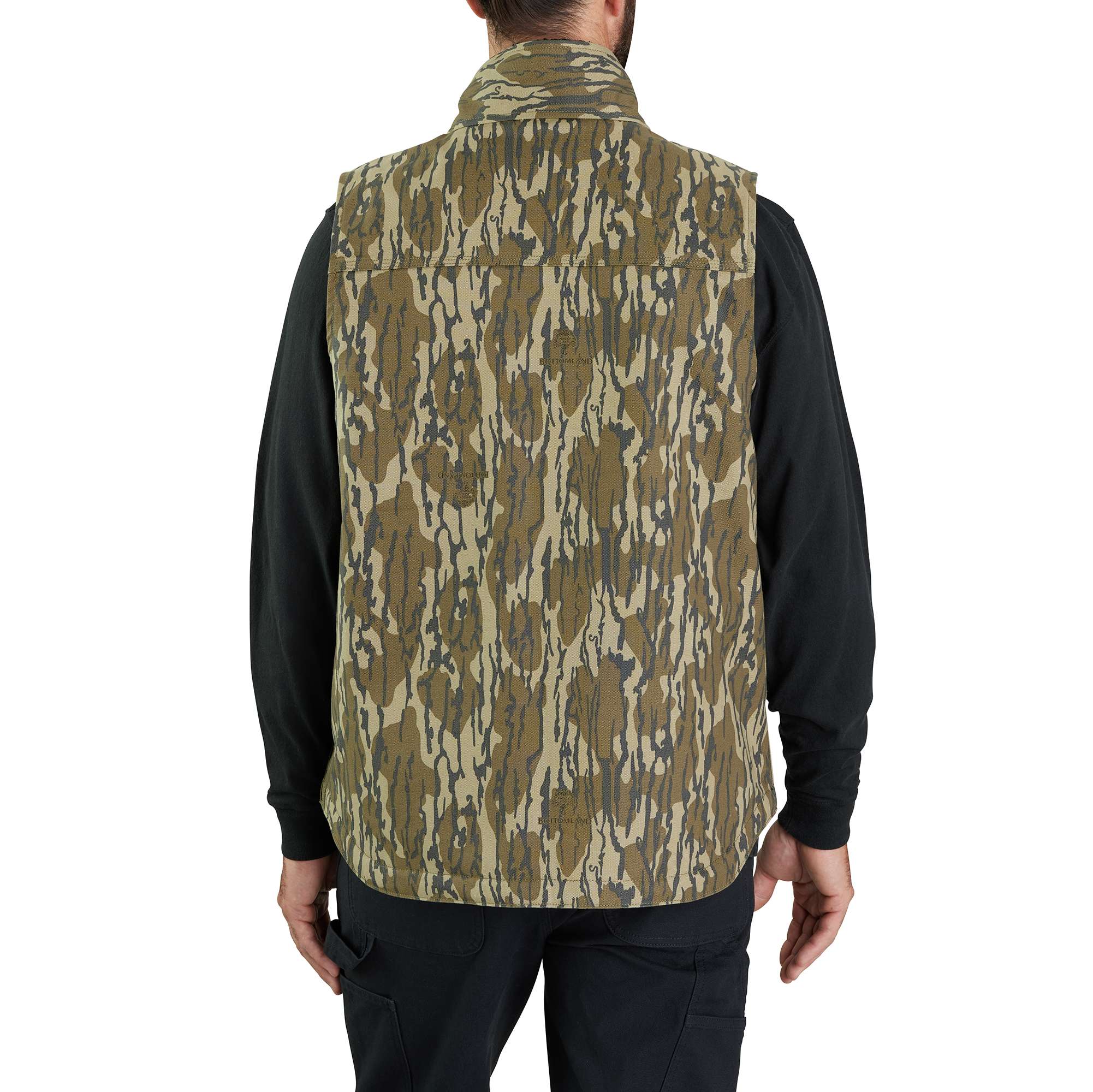 Rugged Flex® Duck Loose Fit Sherpa-Lined Camo Mock-Neck Vest