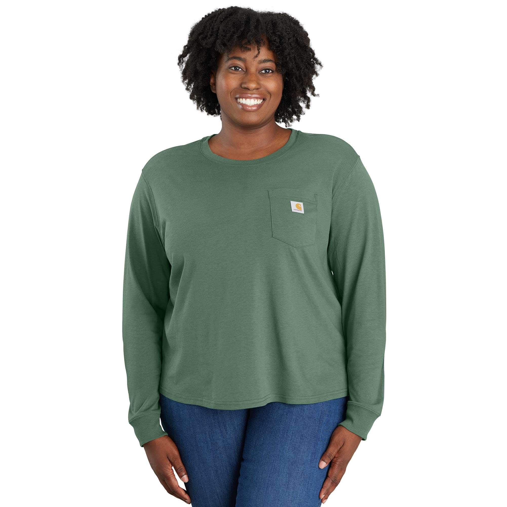 Additional thumbnail 3 of Women's TENCEL™ Fiber Series Loose Fit Long-Sleeve Crewneck Pocket T-Shirt