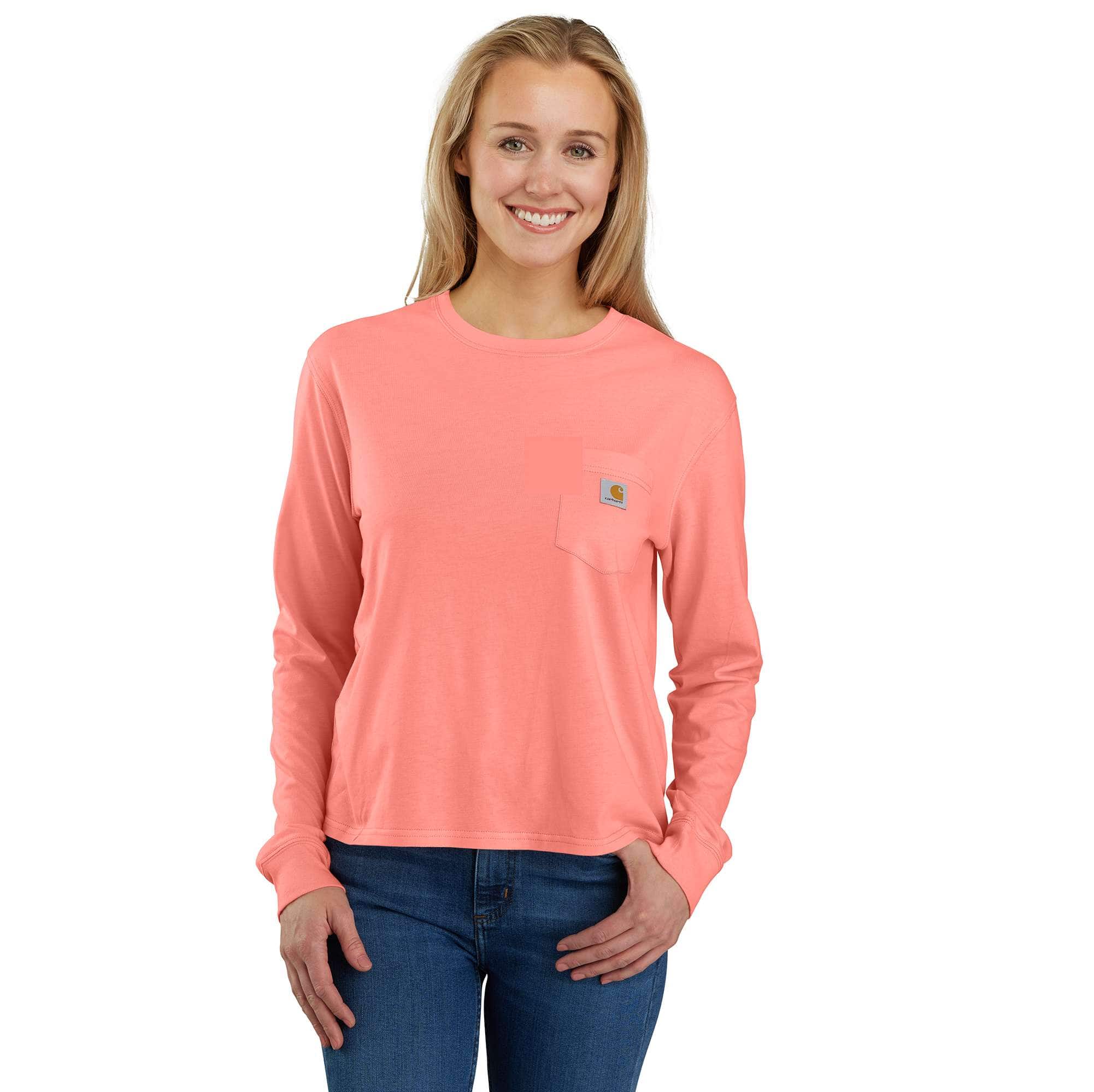 Carhartt Women's TENCEL™ Fiber Series Loose Fit Long-Sleeve Crewneck Pocket T-Shirt
