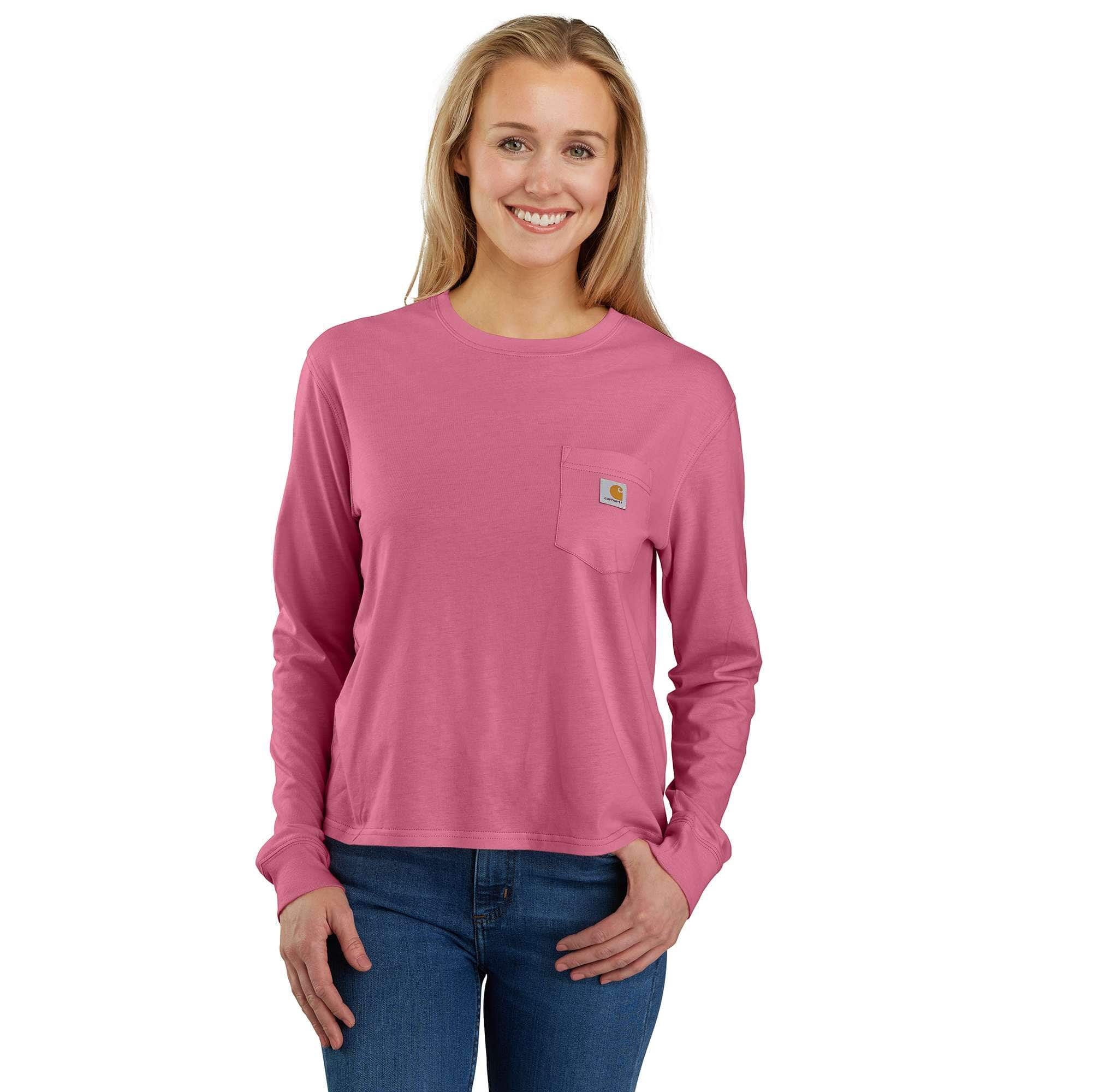 Carhartt Women's TENCEL™ Fiber Series Loose Fit Long-Sleeve Crewneck Pocket T-Shirt