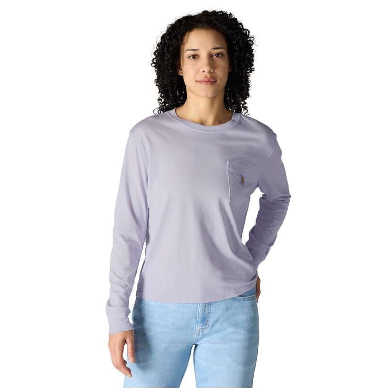 Carhartt  Mica Women's TENCEL™ Fiber Series Loose Fit Long-Sleeve Crewneck Pocket T-Shirt