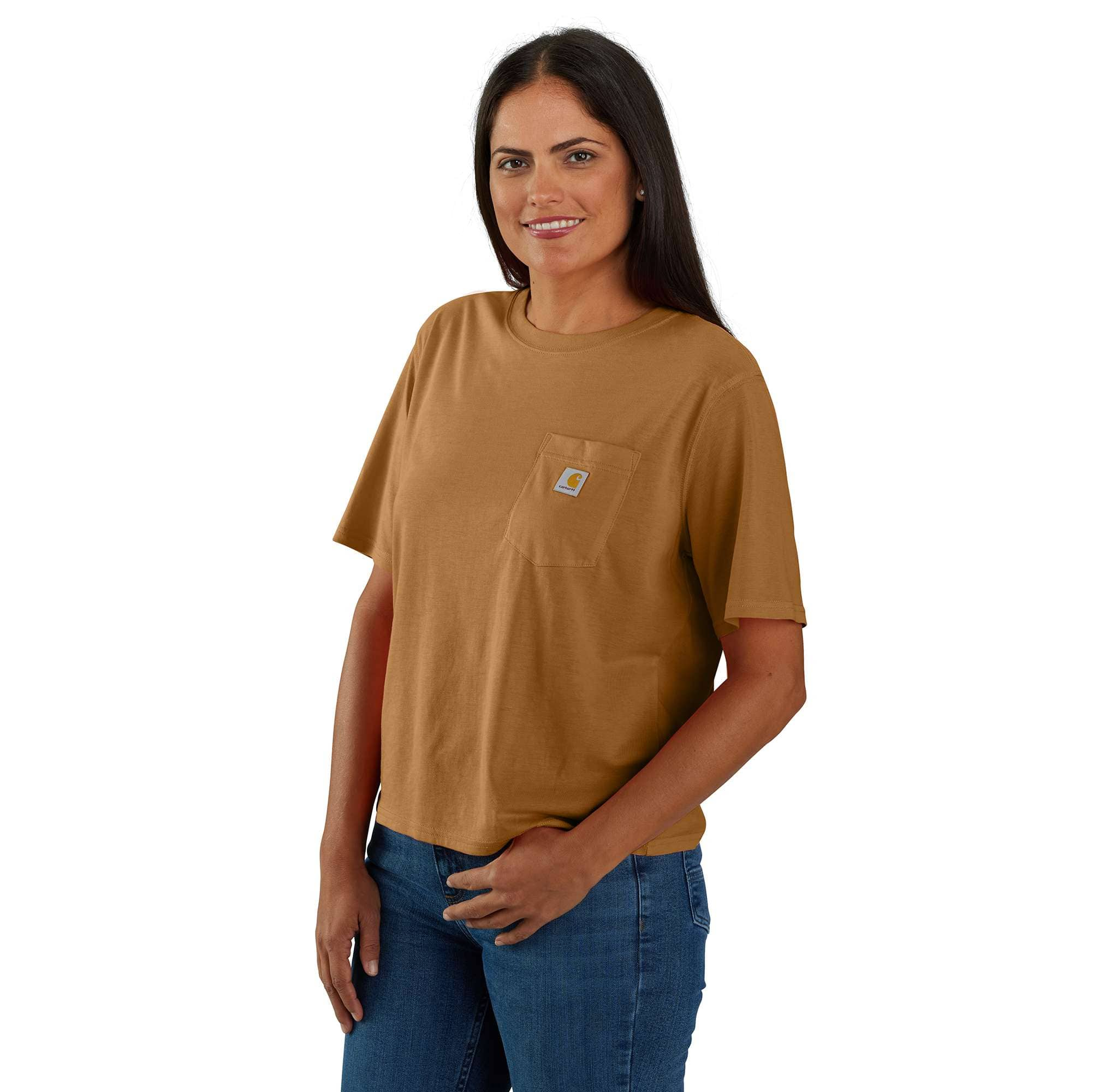 Women's TENCEL™ Fiber Series Loose Fit Long-Sleeve Crewneck Pocket T-Shirt