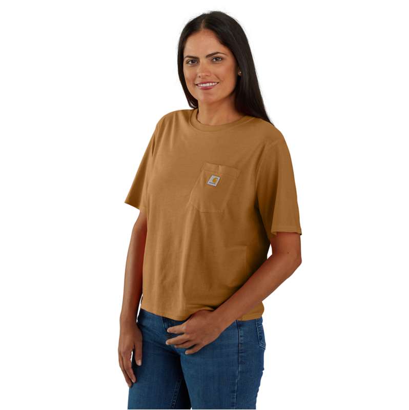 Carhartt  Carhartt Brown Women's TENCEL™ Fiber Series Loose Fit Short-Sleeve Crewneck T-Shirt