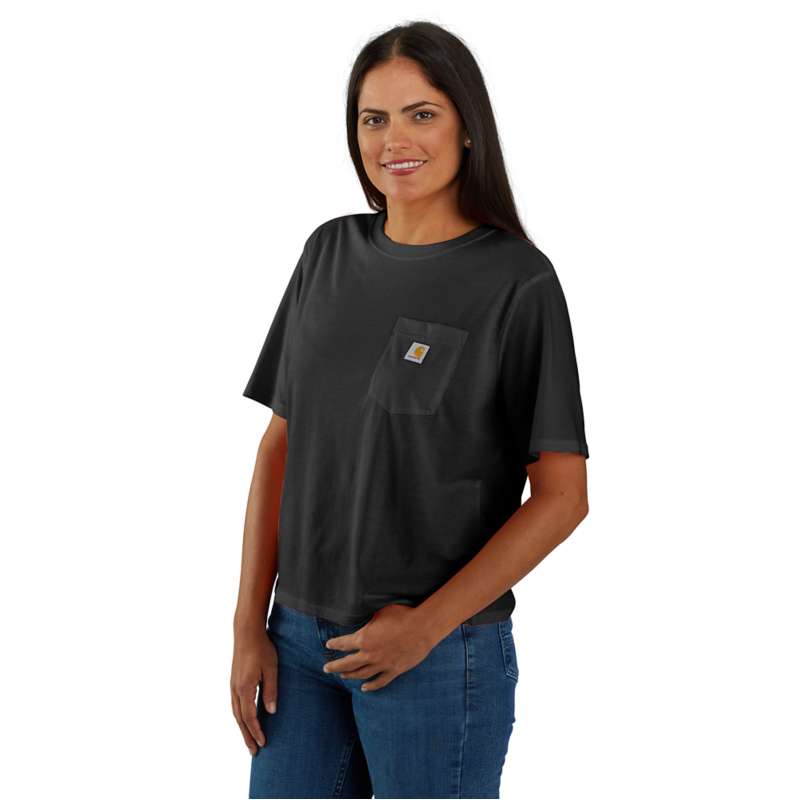 Carhartt  Black Women's TENCEL™ Fiber Series Loose Fit Short-Sleeve Crewneck T-Shirt