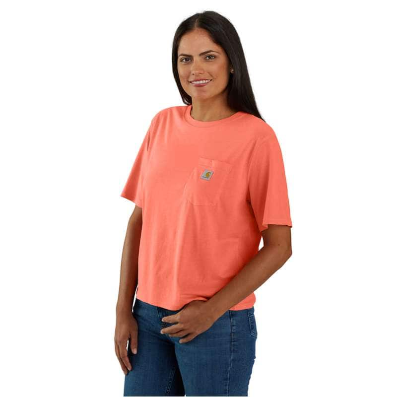 Carhartt  Fresh Salmon Women's TENCEL™ Fiber Series Loose Fit Short-Sleeve Crewneck T-Shirt