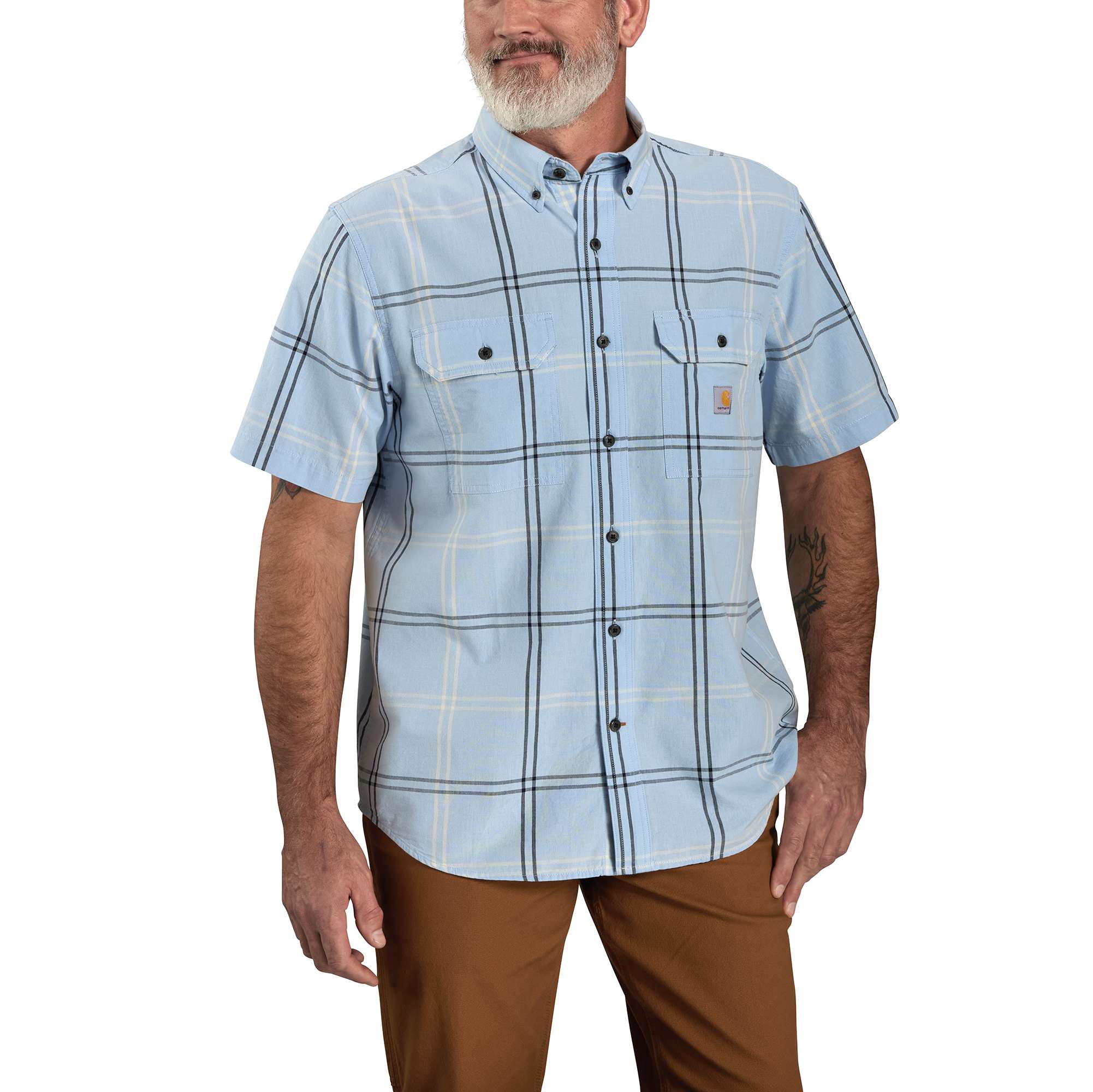 Carhartt Blue Plaid Button Down Short Sleeve and 50 similar items