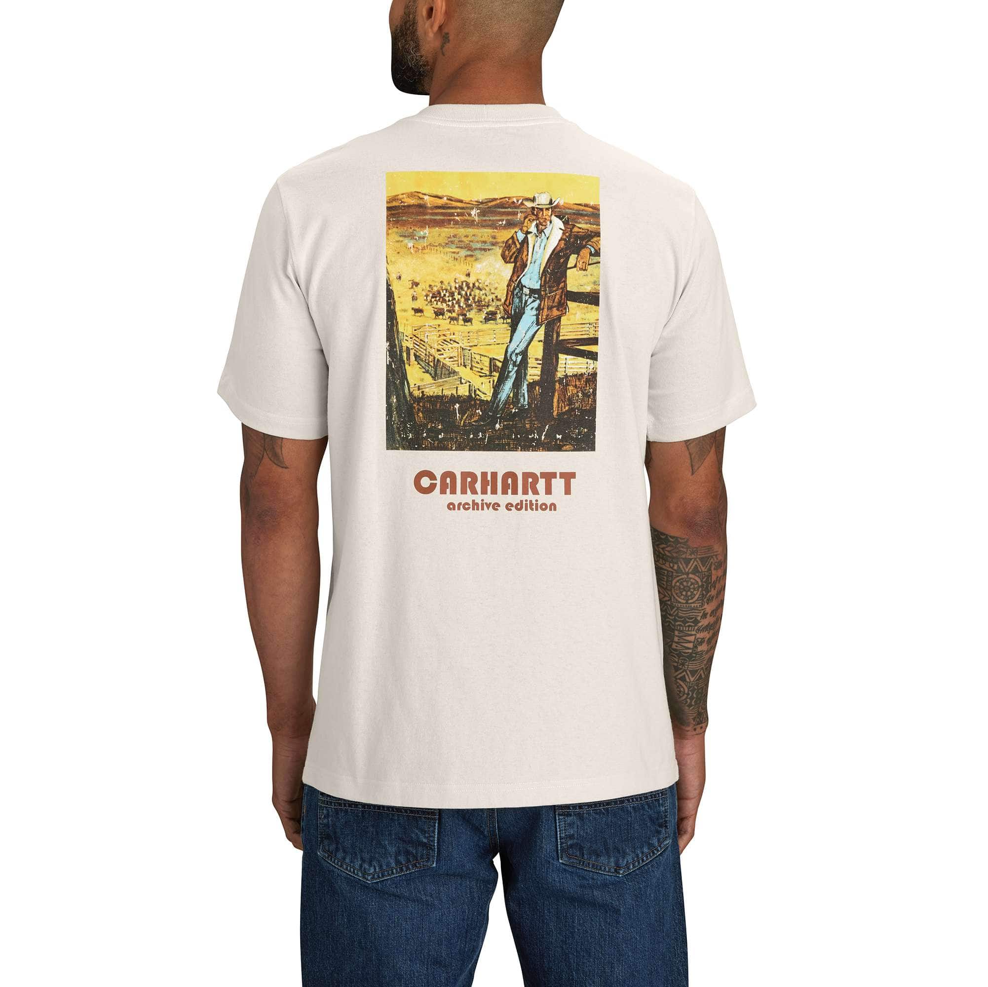 Relaxed Fit Heavyweight Short-Sleeve Pocket Farm Graphic T-Shirt