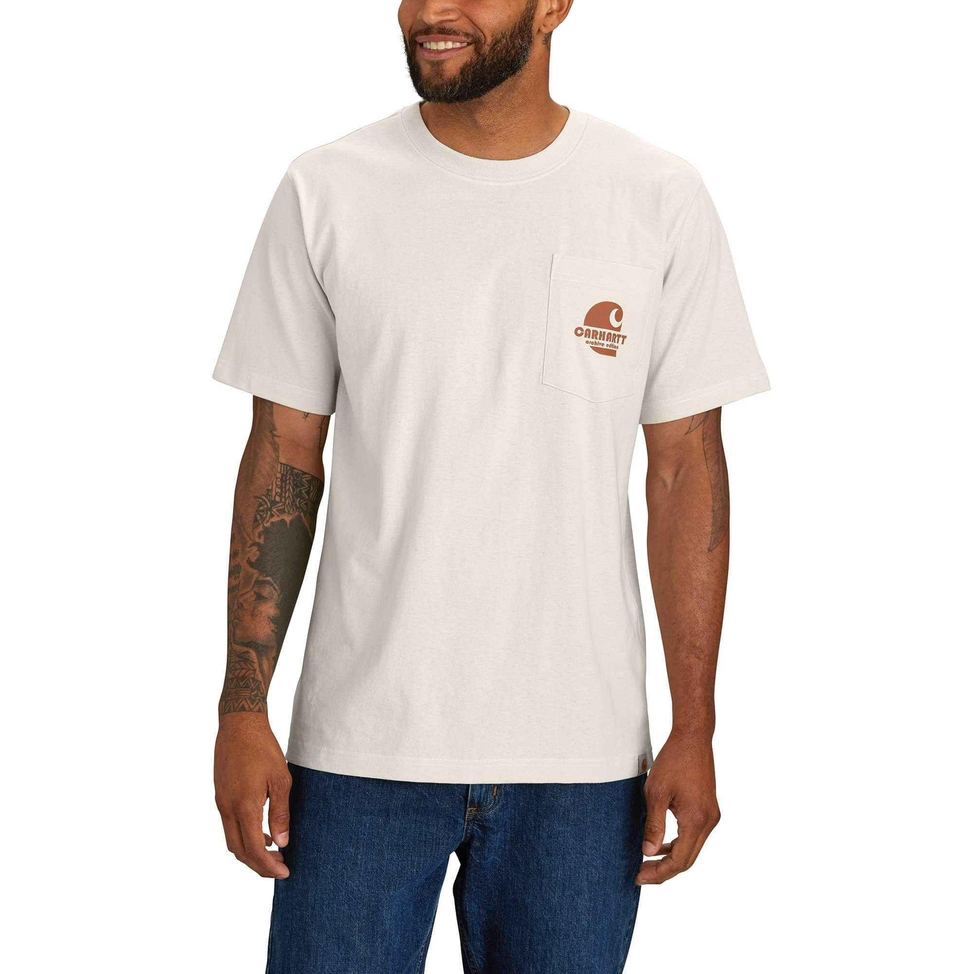 Relaxed Fit Heavyweight Short-Sleeve Pocket Farm Graphic T-Shirt