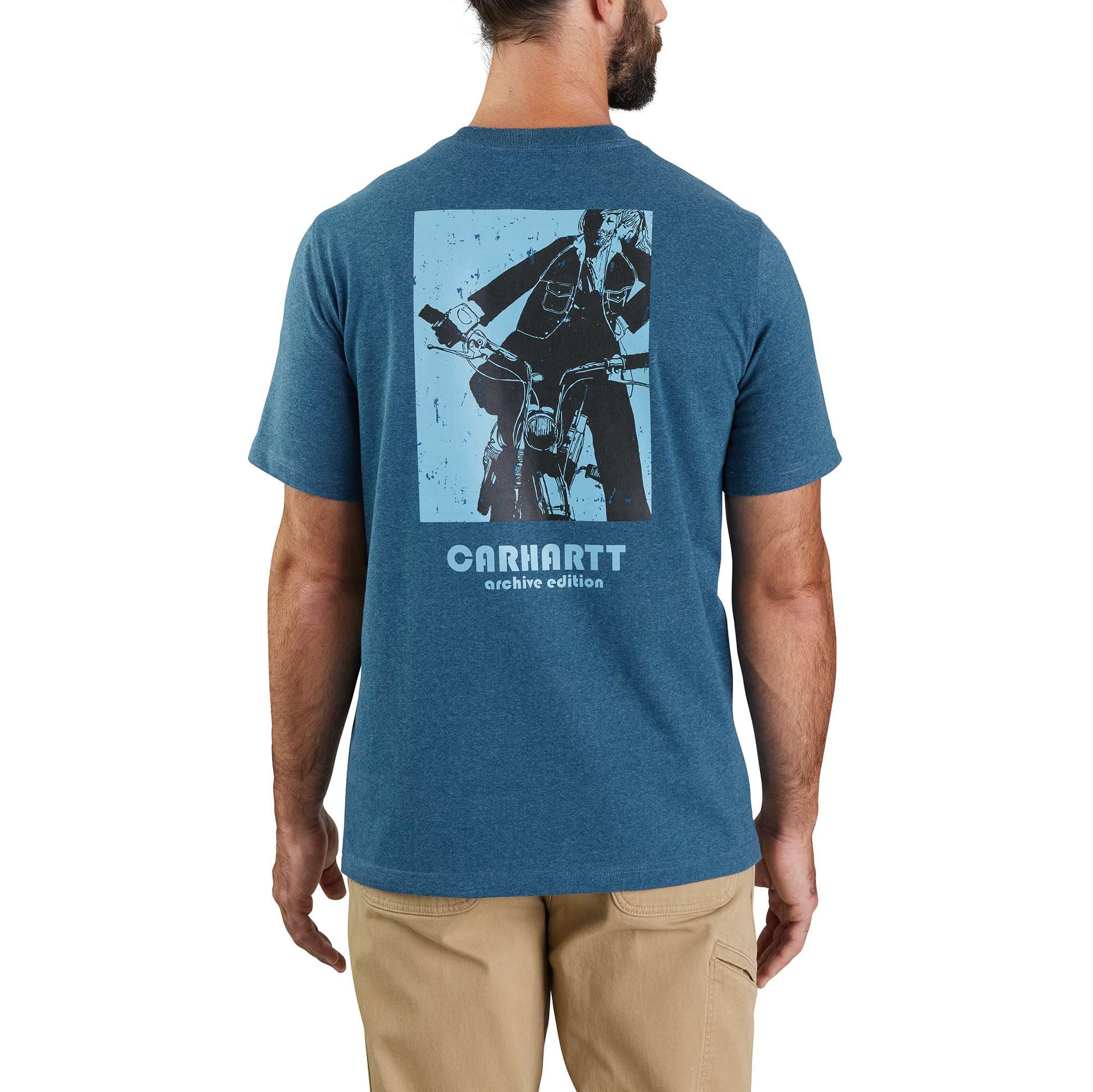 Relaxed Fit Heavyweight Short-Sleeve Pocket Bike Graphic T-Shirt