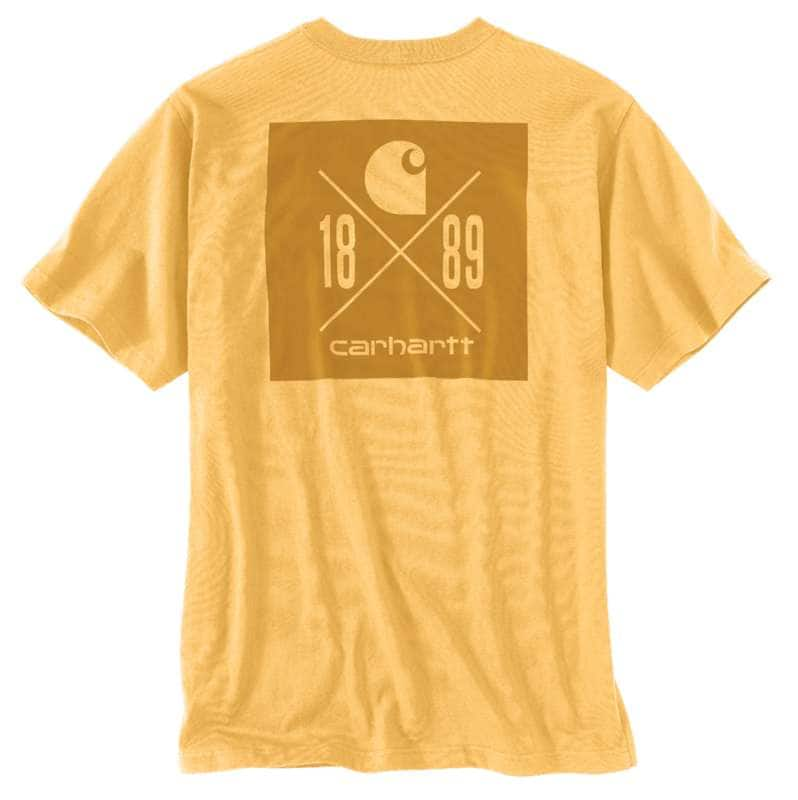 Carhartt  Vivid Yellow Heather Relaxed Fit Heavyweight Short-Sleeve Pocket 1889 Graphic T-Shirt