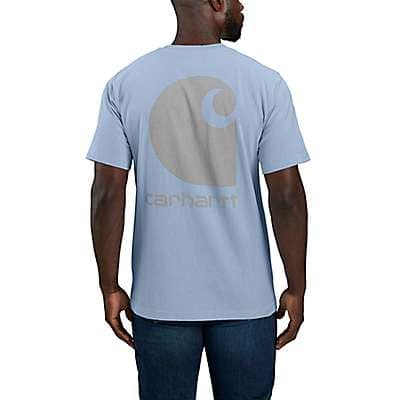 Carhartt Men's Black Relaxed Fit Heavyweight Short-Sleeve Pocket C Graphic T-Shirt