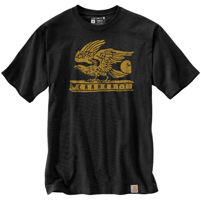 Carhartt  Black Loose Fit Heavyweight Short-Sleeve Eagle Graphic T-Shirt