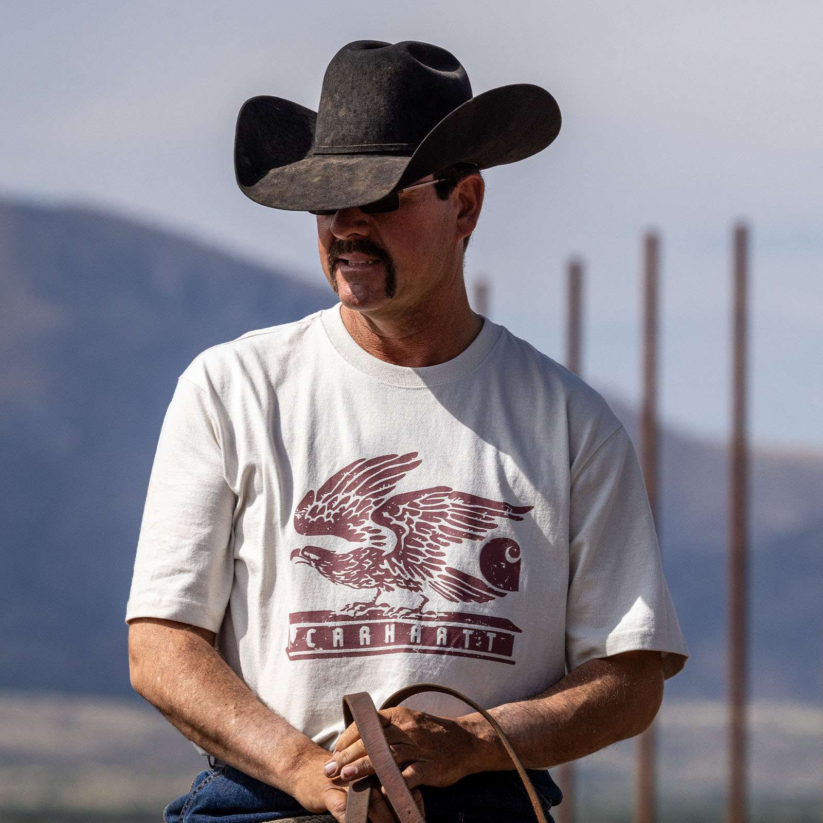 Additional thumbnail 3 of Loose Fit Heavyweight Short-Sleeve Eagle Graphic T-Shirt