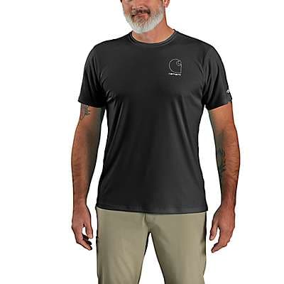 Carhartt Men's Black Force Sun Defender™ Lightweight Short-Sleeve Logo Graphic T-Shirt