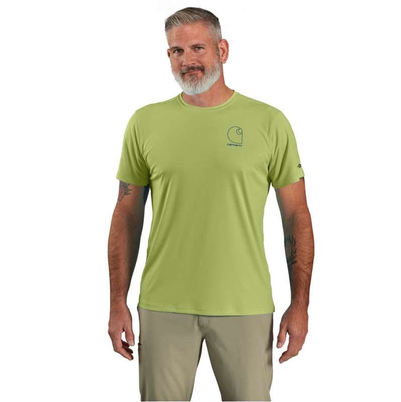 Carhartt  Algae Green Force Sun Defender™ Lightweight Short-Sleeve Logo Graphic T-Shirt