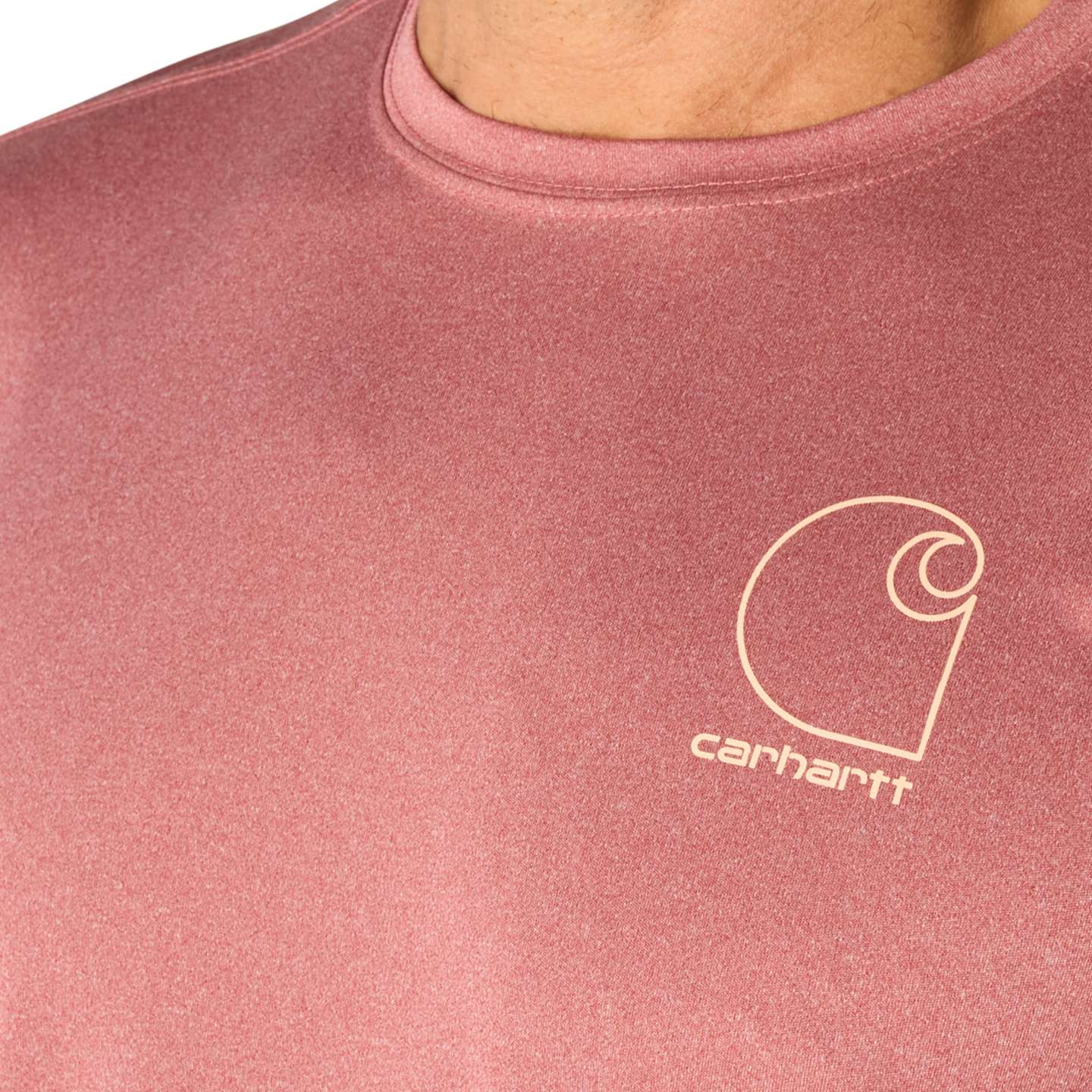 Мужская футболка Carhartt Force Sun Defender™ Relaxed Logo, цвет: Янтарный меланжевый — фото 3