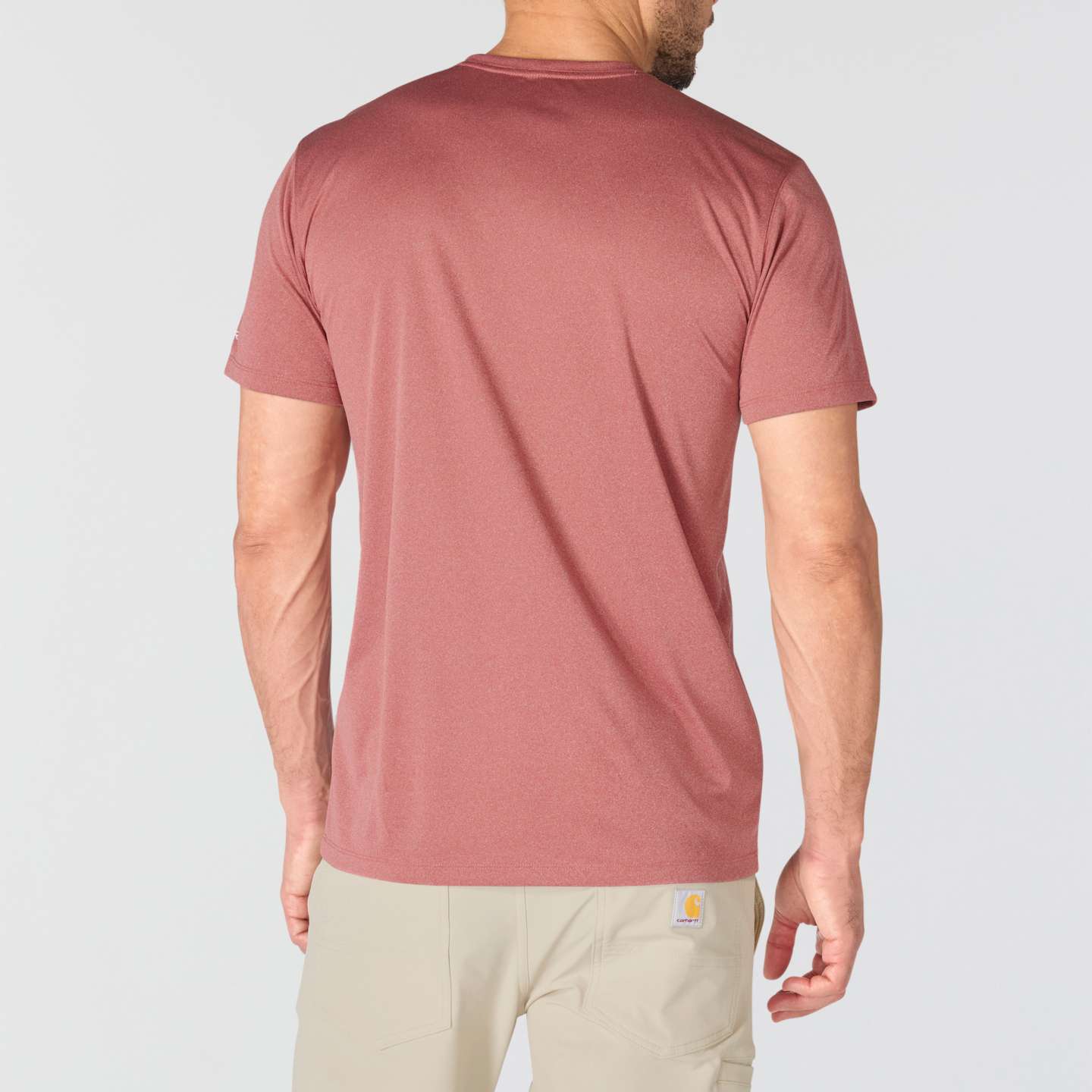 Мужская футболка Carhartt Force Sun Defender™ Relaxed Logo, цвет: Янтарный меланжевый — фото 5