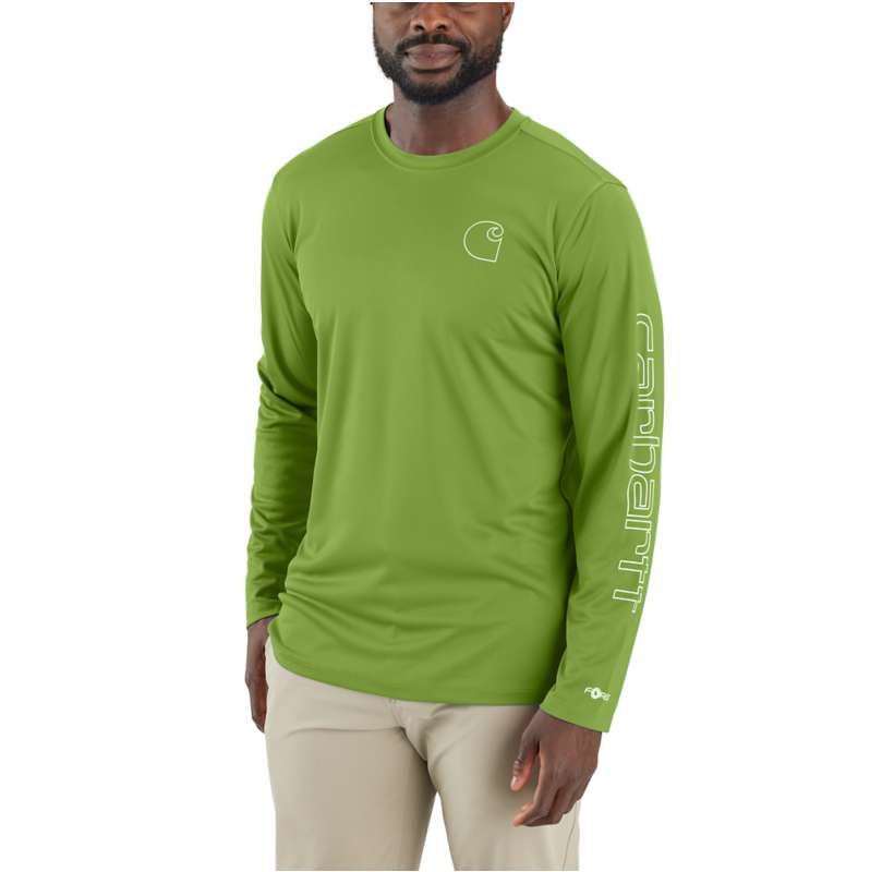 Carhartt  Switchgrass Force Sun Defender™ Lightweight Long-Sleeve Logo Graphic T-Shirt