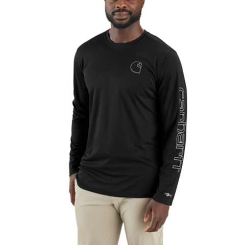 Мужские футболки Carhartt Force Sun Defender™ Relaxed LS Logo T-Shirt