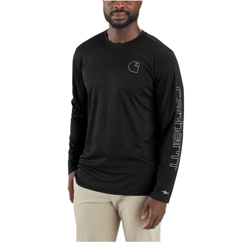 Carhartt  Black Force Sun Defender™ Lightweight Long-Sleeve Logo Graphic T-Shirt