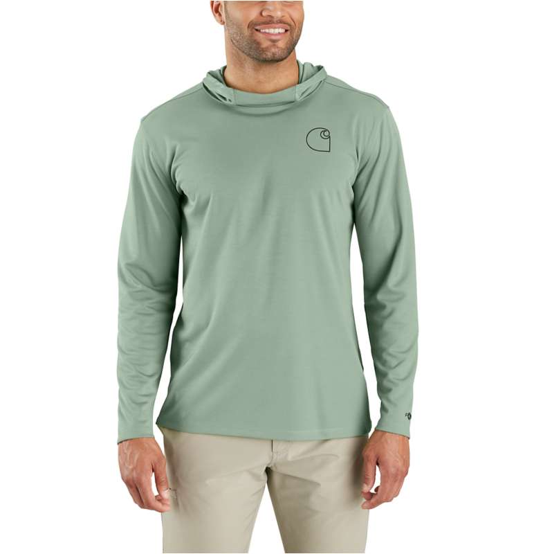 Carhartt  Patina Force Sun Defender™ Lightweight Long-Sleeve Hooded Logo Graphic T-Shirt