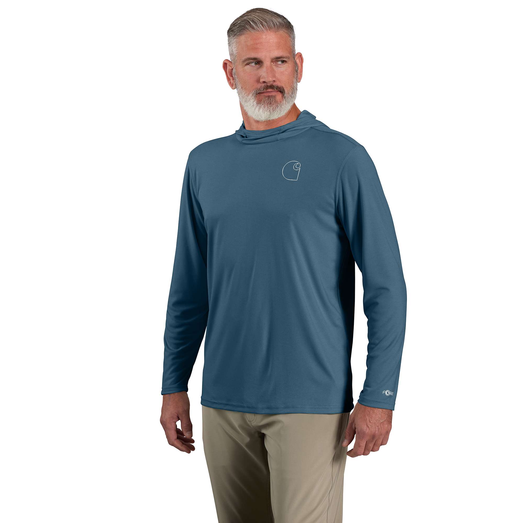 Additional thumbnail 1 of Force Sun Defender™ Lightweight Long-Sleeve Hooded Logo Graphic T-Shirt