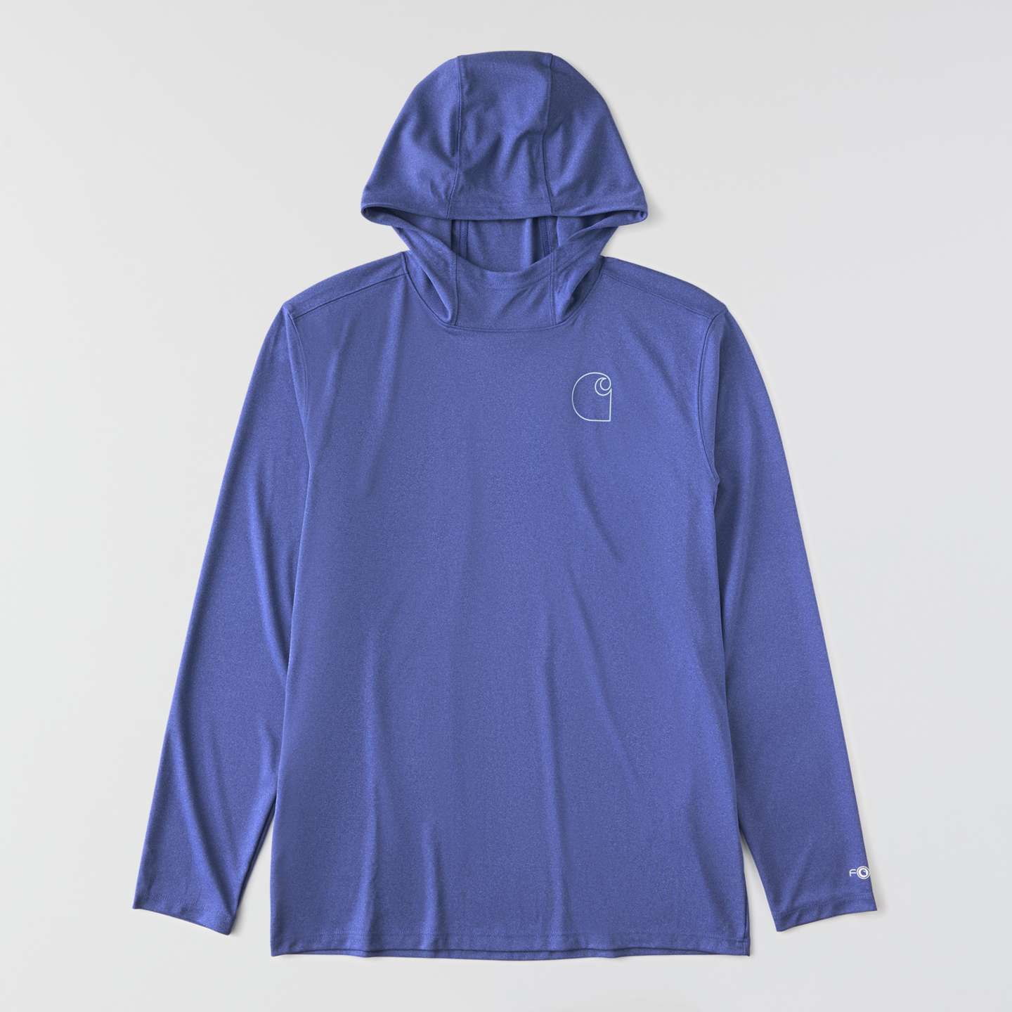 Мужское худи Carhartt Force Sun Defender™ Relaxed Logo, цвет: Небесно-голубой меланжевый — фото 9