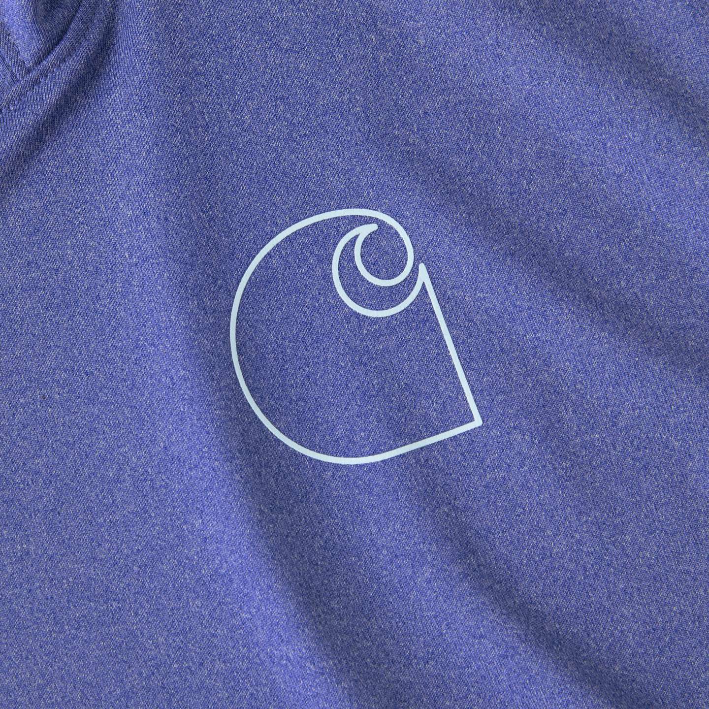Мужское худи Carhartt Force Sun Defender™ Relaxed Logo, цвет: Небесно-голубой меланжевый — фото 7