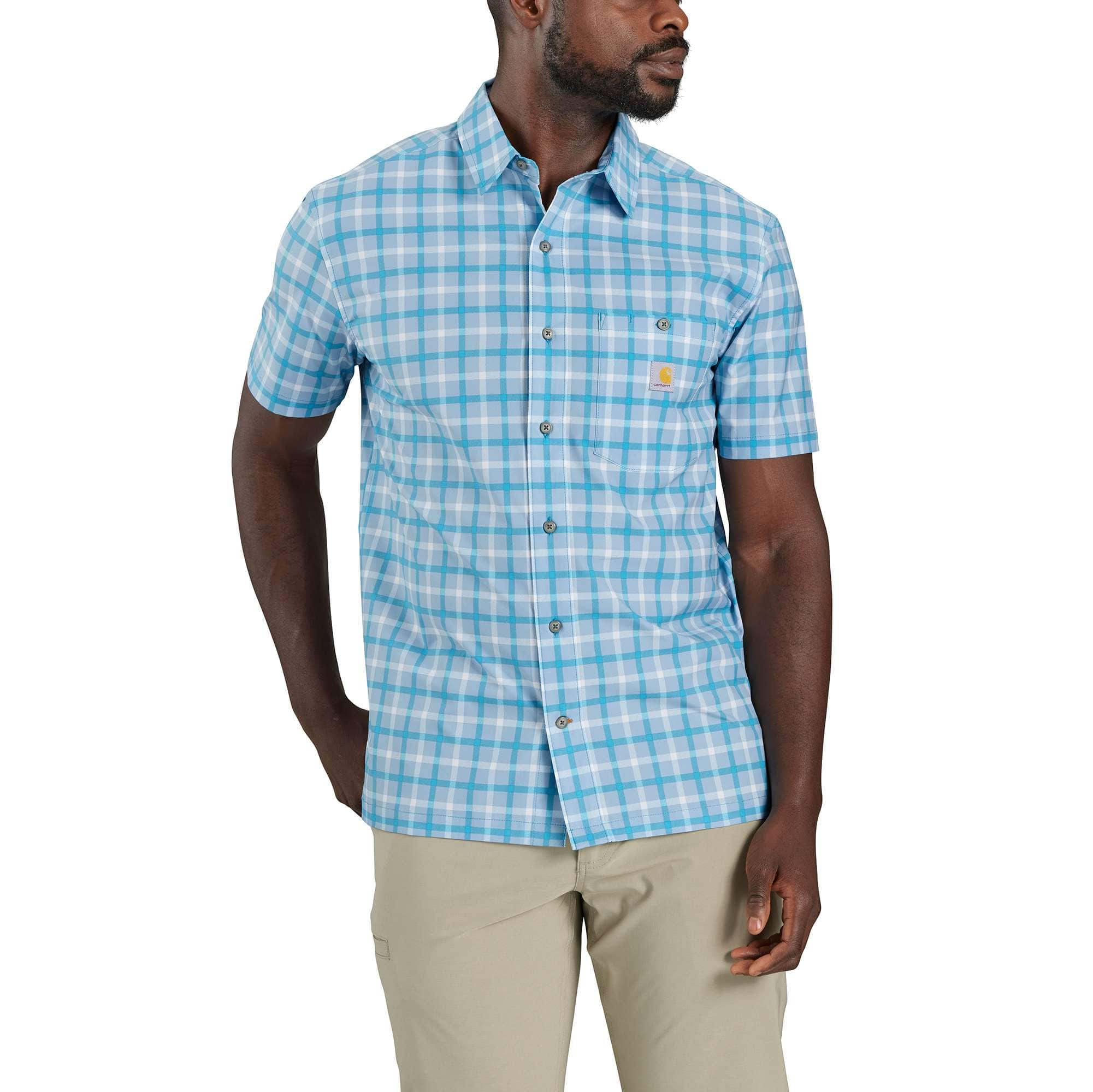 Red & Blue Multi Check Slim Fit Short Sleeve Shirt