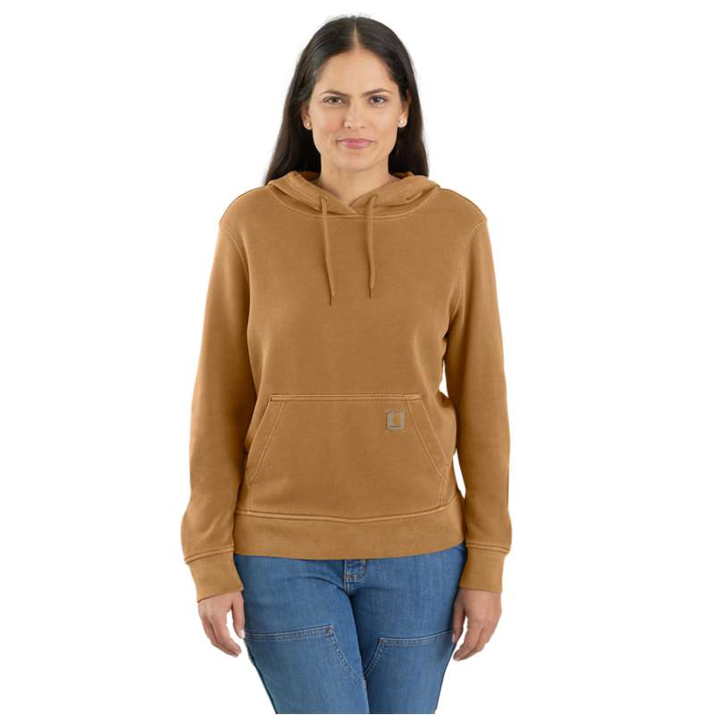 Carhartt  Carhartt Brown Women's Re-Engineered Relaxed Fit Midweight French Terry Hooded Sweatshirt