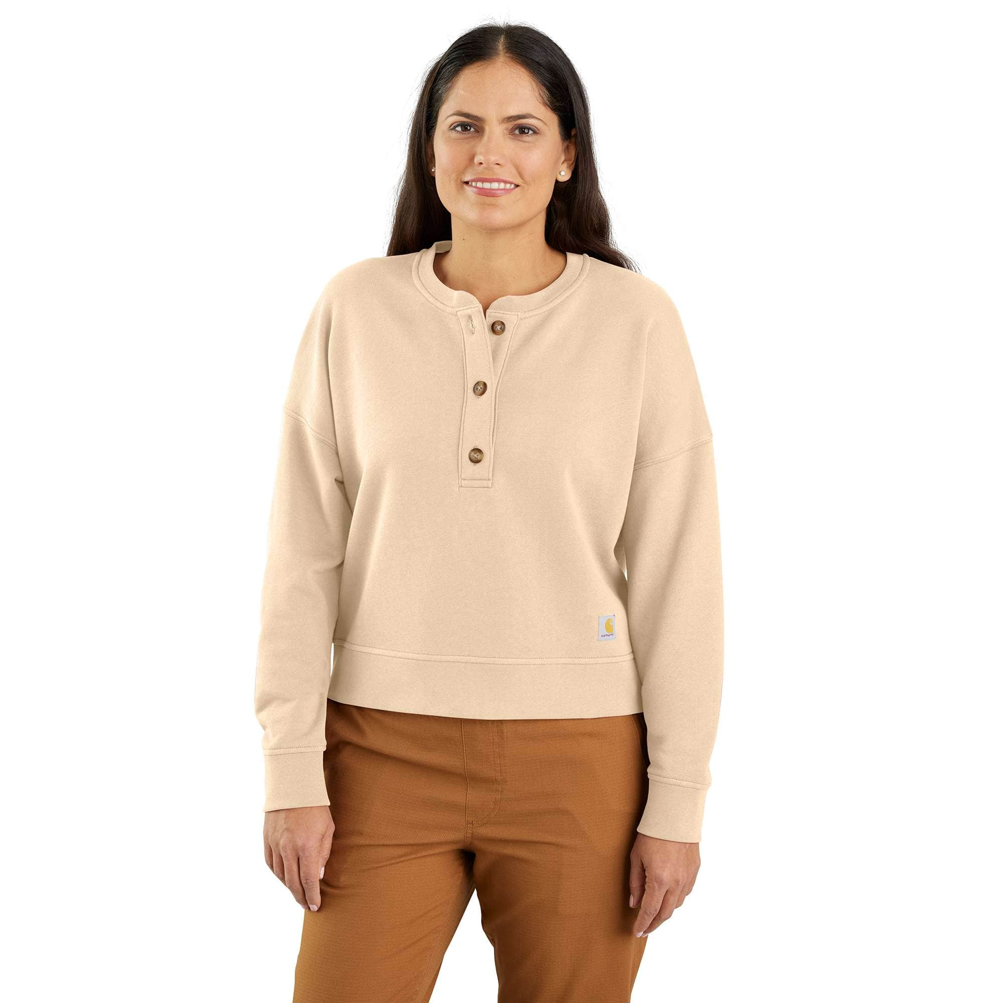 Additional thumbnail 1 of Women's TENCEL™ Fiber Series Loose Fit French Terry Henley Sweatshirt