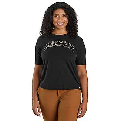 Carhartt Women's Heather Gray Women's TENCEL™ Fiber Series Loose Fit Short-Sleeve Graphic T-Shirt