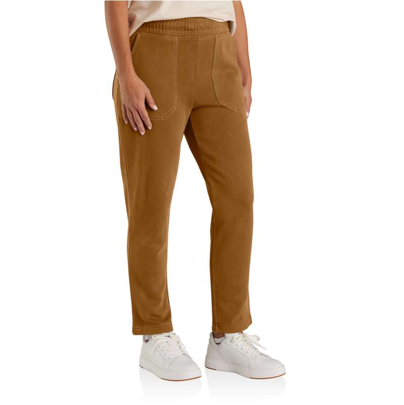 Carhartt  Carhartt Brown Women's Re-Engineered Relaxed Fit Midweight French Terry Sweatpant