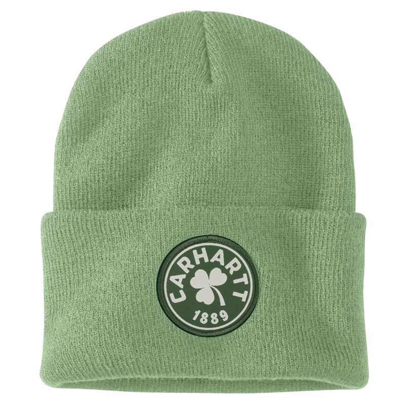 Carhartt  Loden Frost Knit Shamrock Patch Beanie