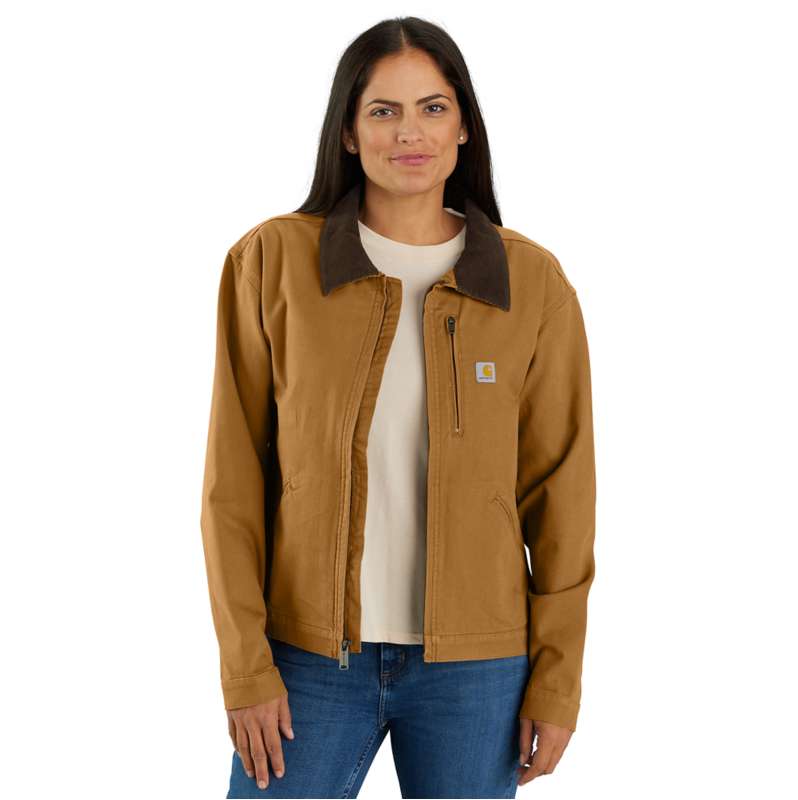 Carhartt Women's Rugged Flex® Loose Fit Canvas Detroit Jacket - Carhartt  Brown