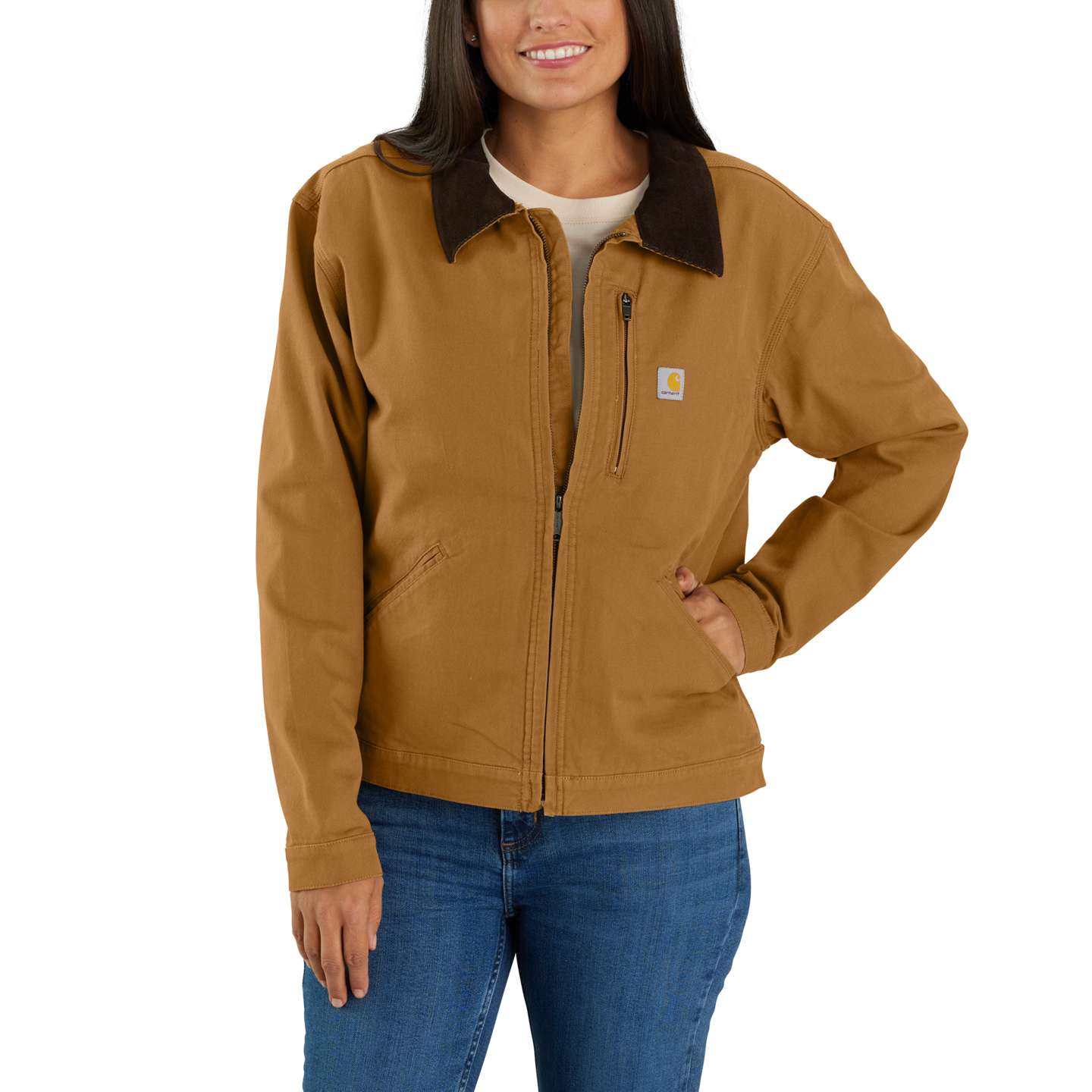 Женская куртка Carhartt Iconic Crawford Detroit, цвет: Коричневый — фото 2