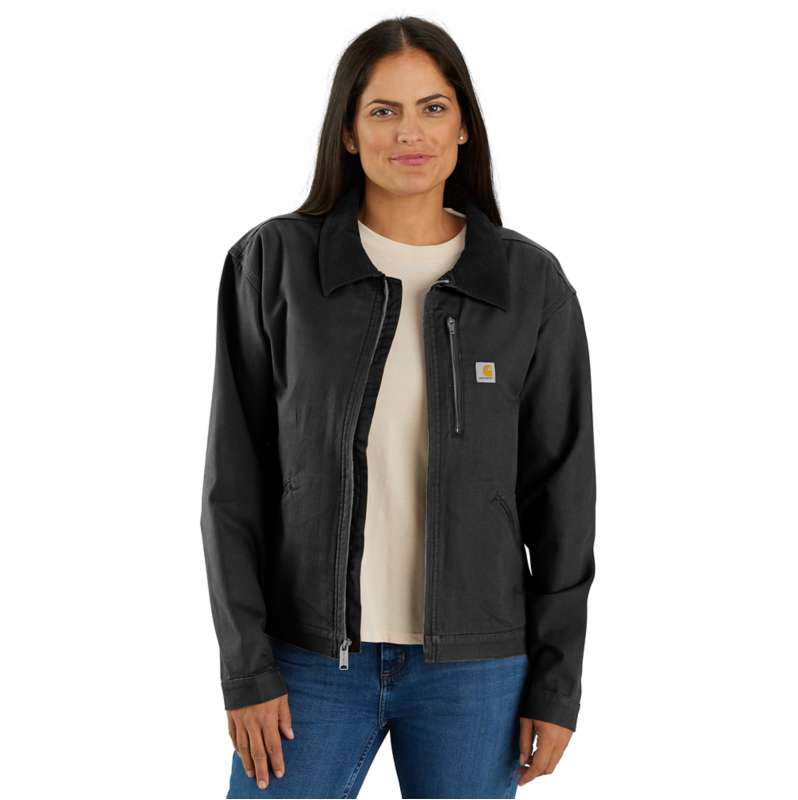 Carhartt  Black Women's Re-Engineered Rugged Flex® Loose Fit Canvas Detroit Jacket