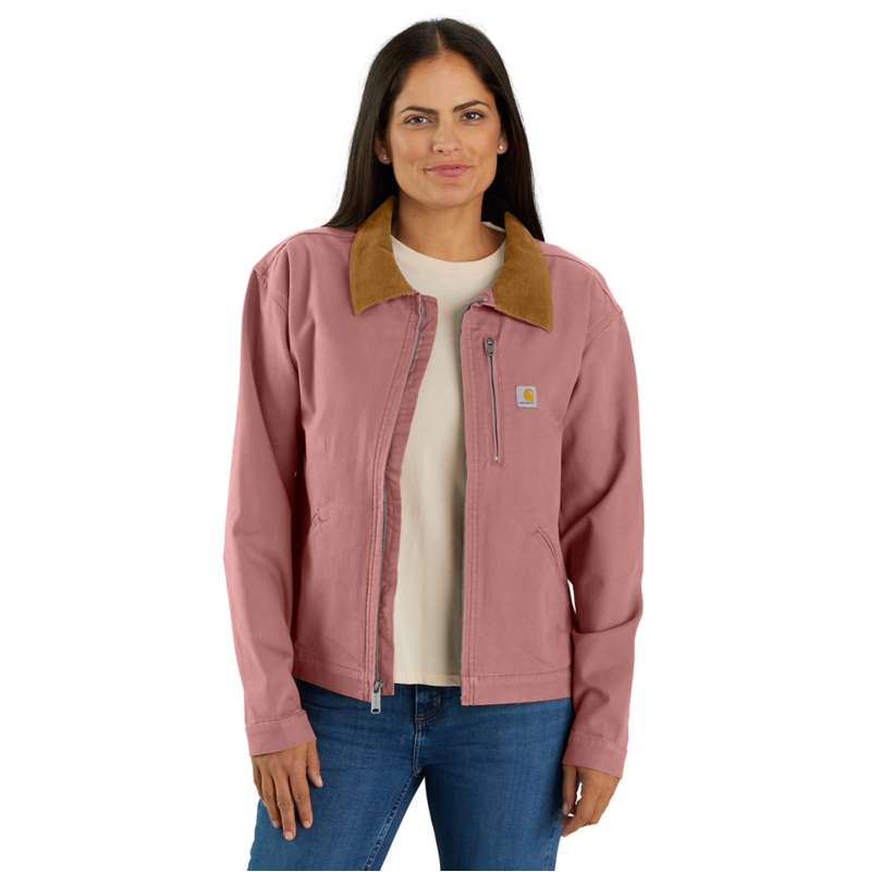 Carhartt  Rose Tint Women's Re-Engineered Rugged Flex® Loose Fit Canvas Detroit Jacket