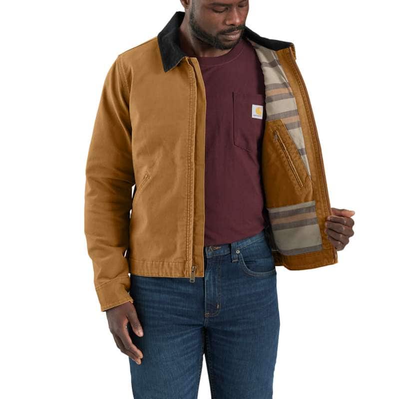 Men's Sherpa-Lined Jacket - Relaxed Fit - Washed Duck - 3 Warmest Rating