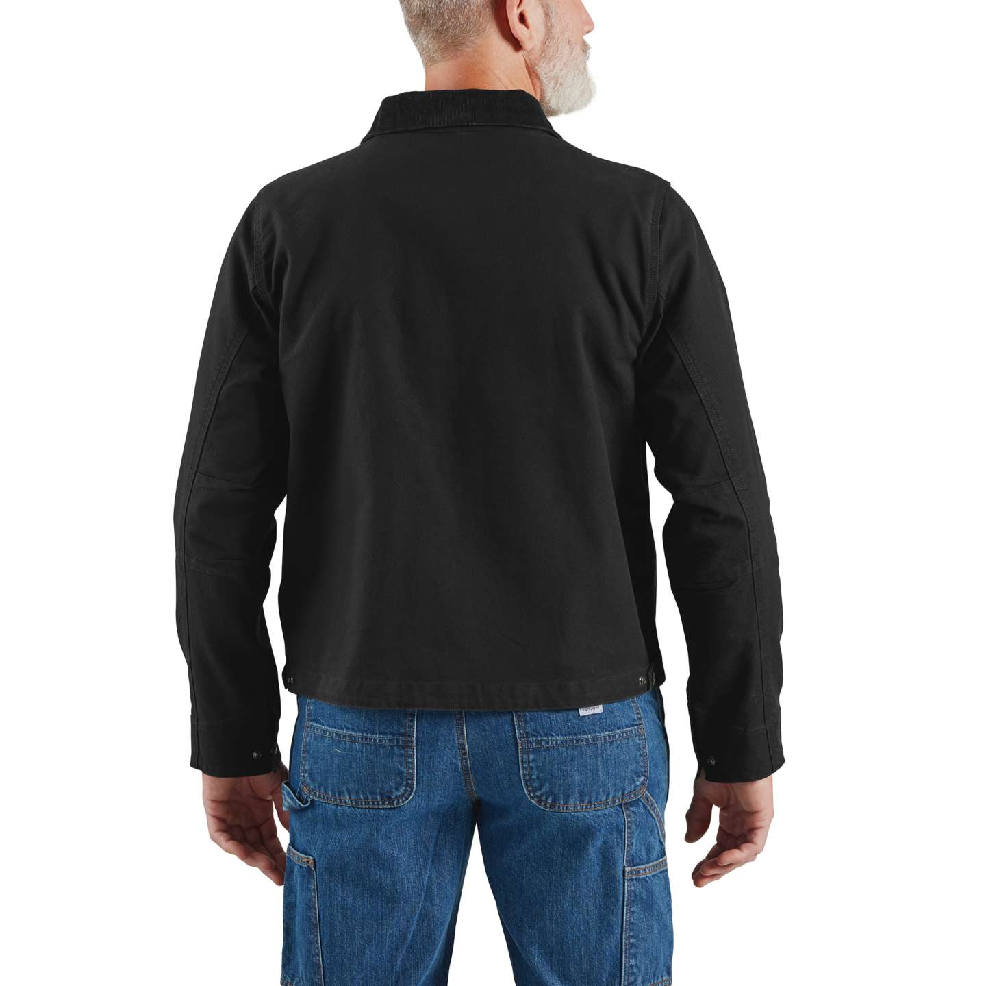 Мужская куртка Carhartt Re-Engineered Rugged Flex® Relaxed Fit Duck Detroit Jacket - 1 Warm Rating, цвет: Чёрный — фото 2