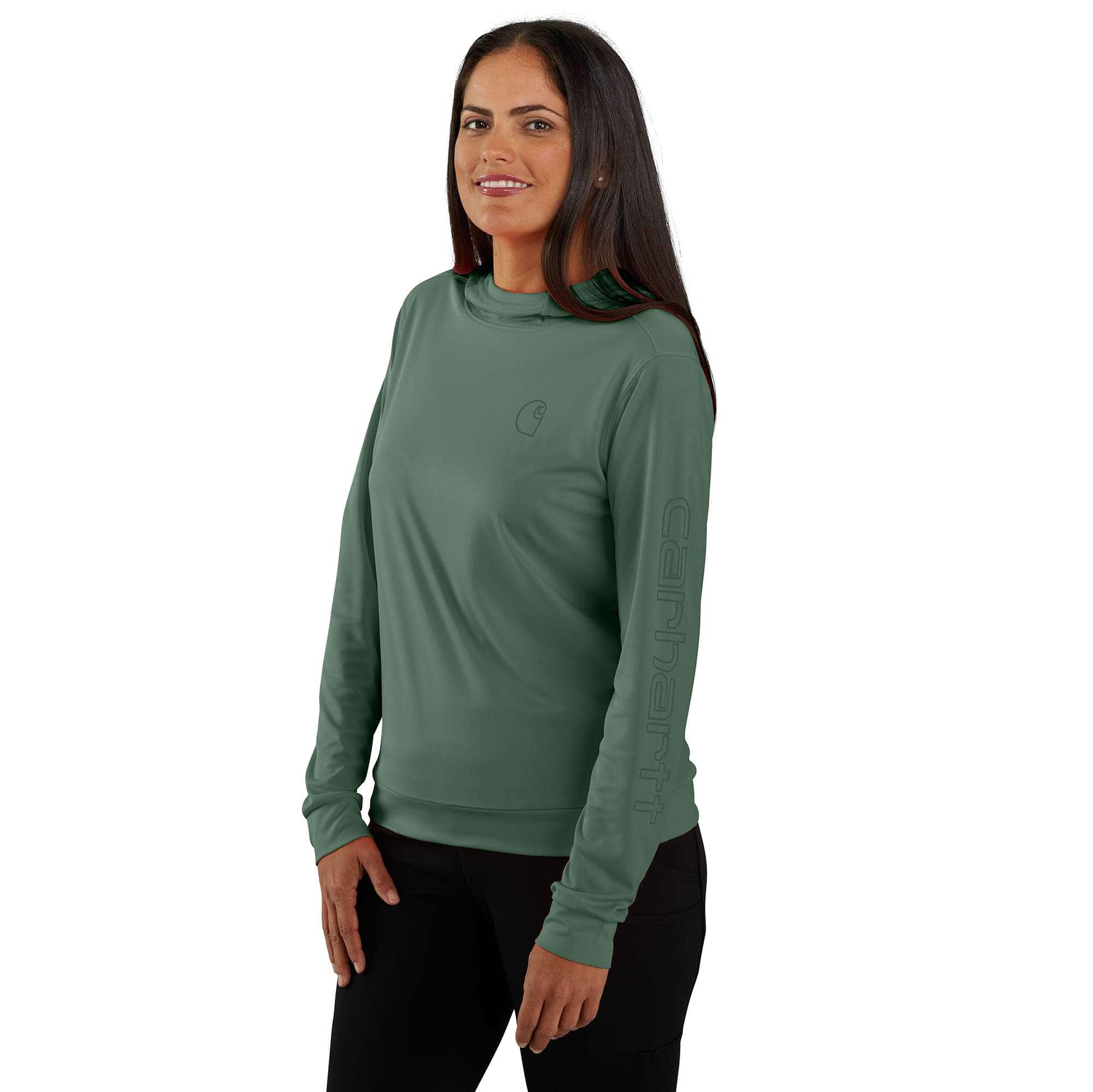 Additional thumbnail 1 of Women's Force Sun Defender™ Relaxed LS Logo Hoodie