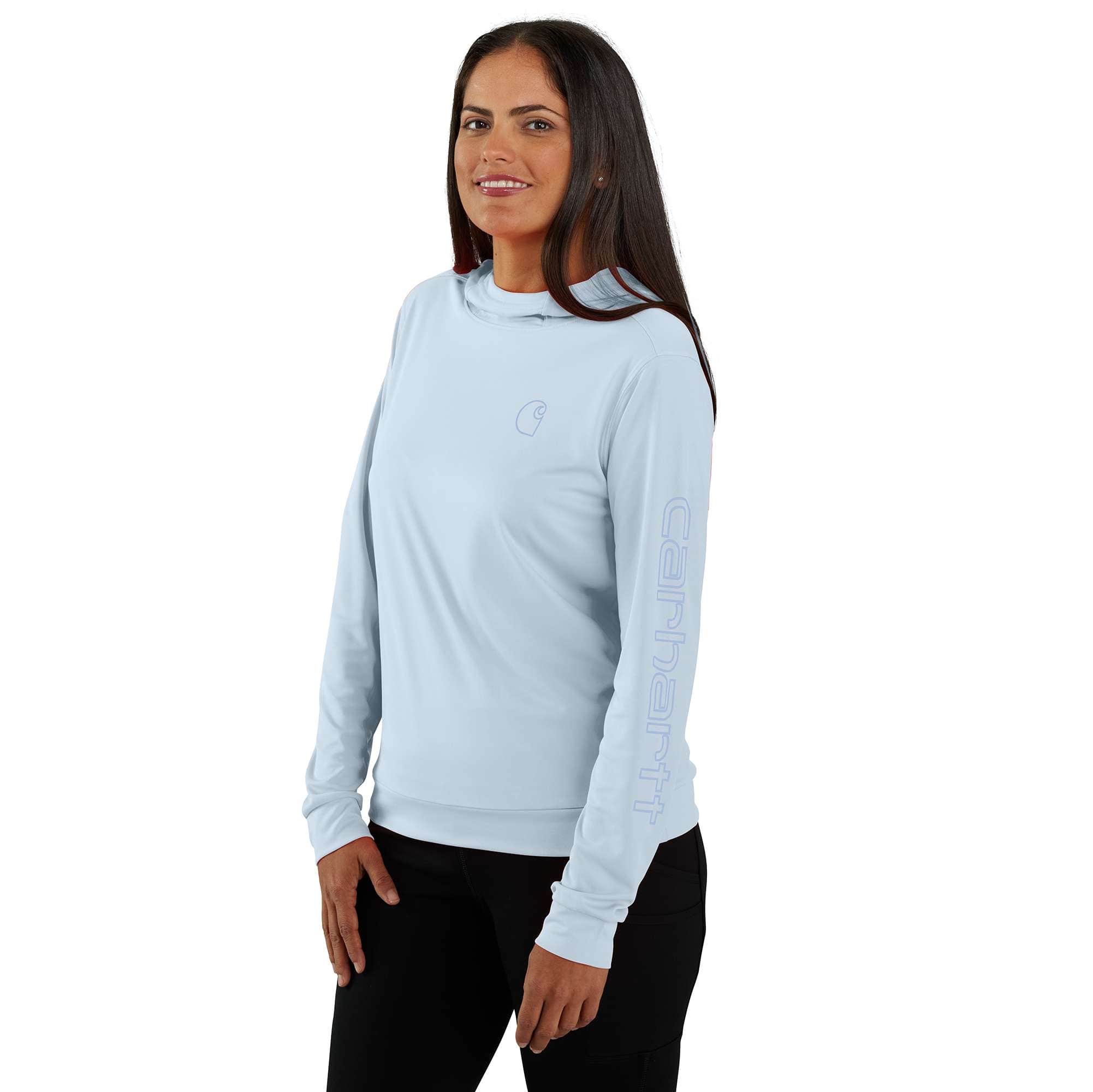 Carhartt Women's Force Sun Defender™ Relaxed LS Logo Hoodie