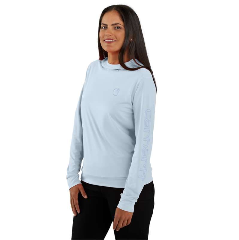 Carhartt  Tradewind Women's Force Sun Defender™ Relaxed Fit Lightweight Long-Sleeve Hooded Graphic T-Shirt