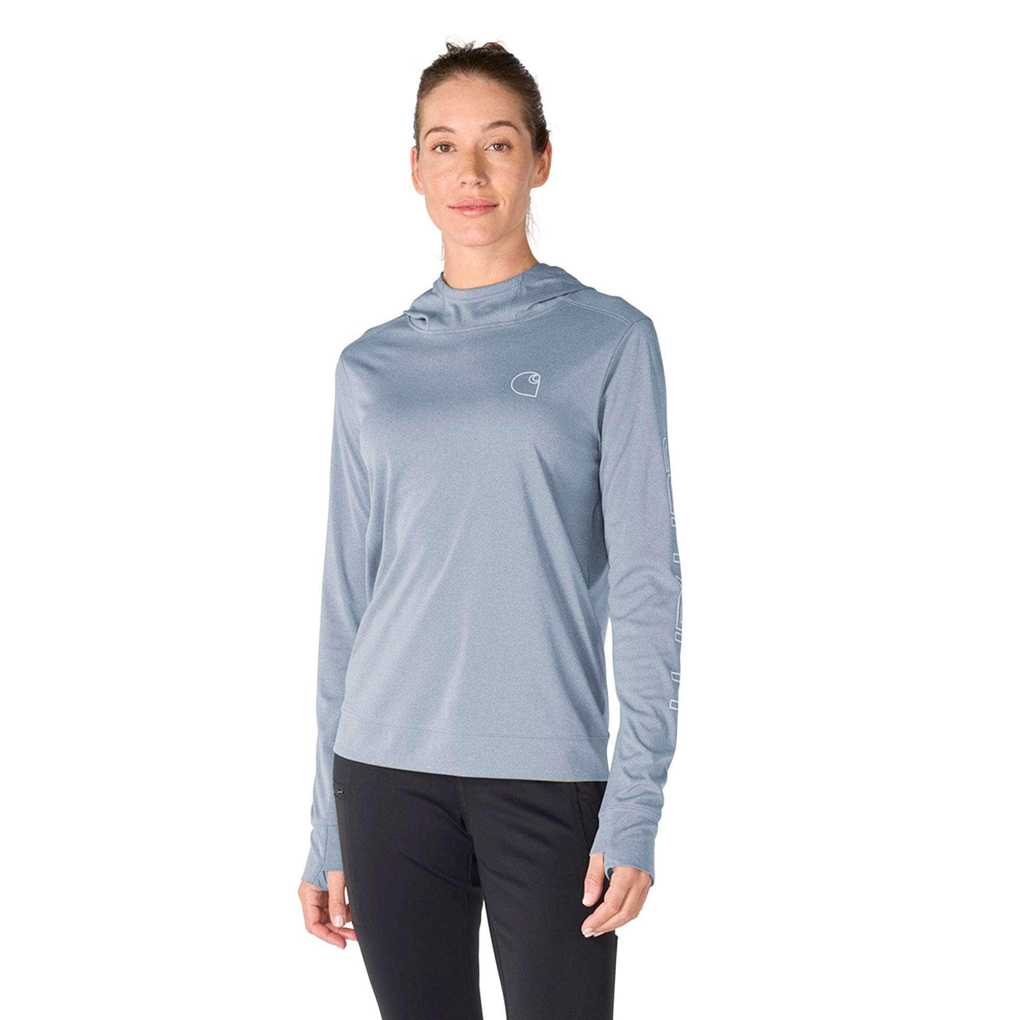 Carhartt Women's Force Sun Defender™ Relaxed LS Logo Hoodie