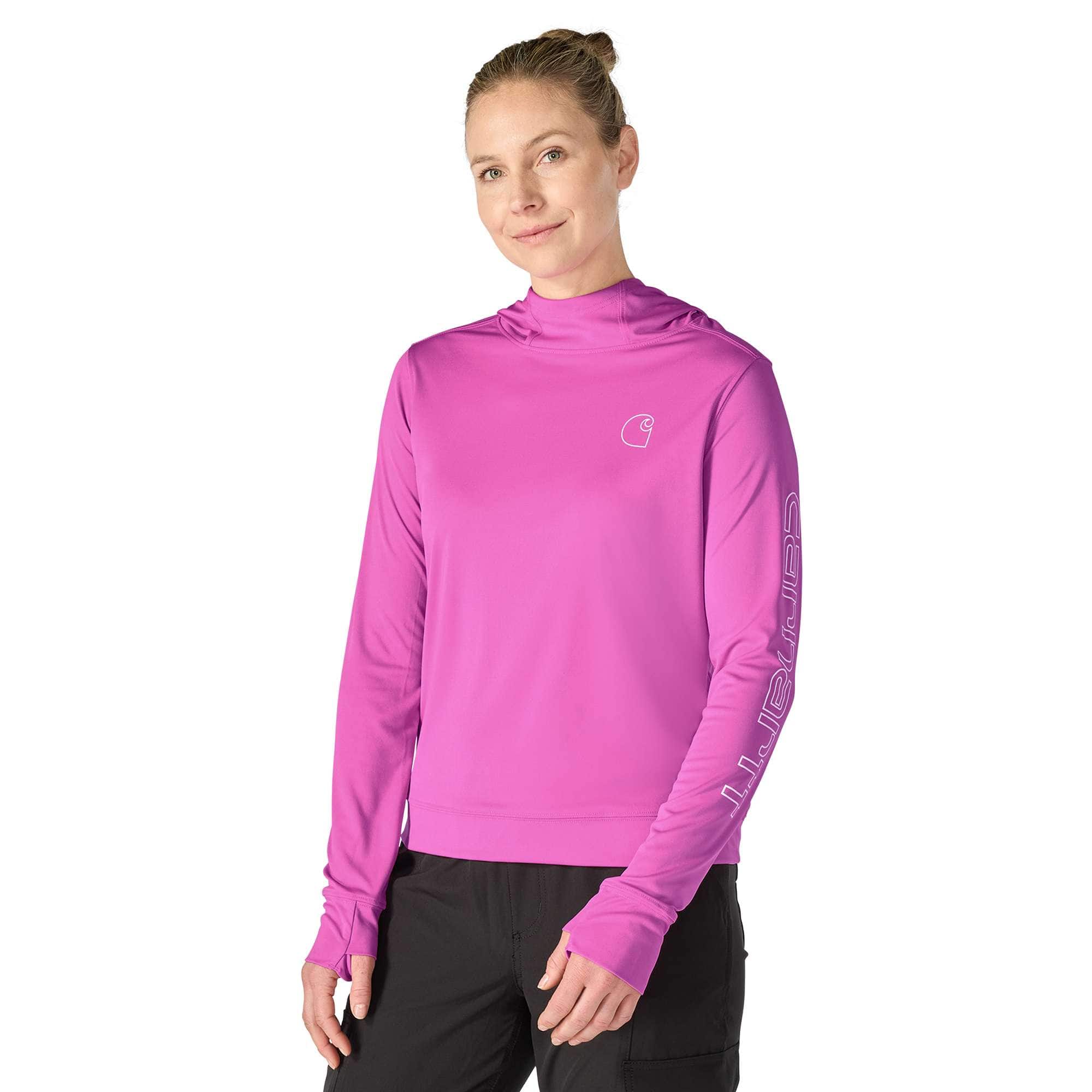 Carhartt Women's Force Sun Defender™ Relaxed LS Logo Hoodie