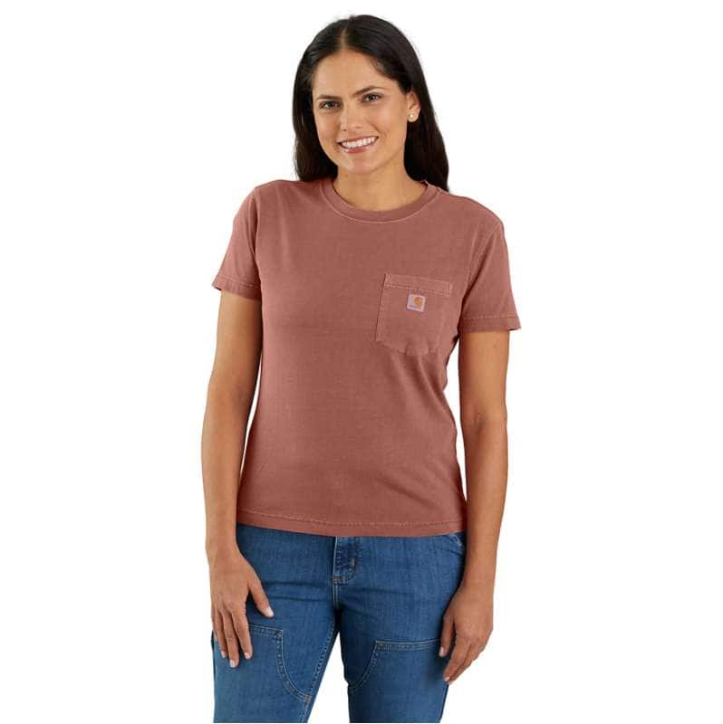 Carhartt  Apple Butter Women's Re-Engineered Relaxed Fit Midweight Short-Sleeve Garment Dye Pocket T-Shirt